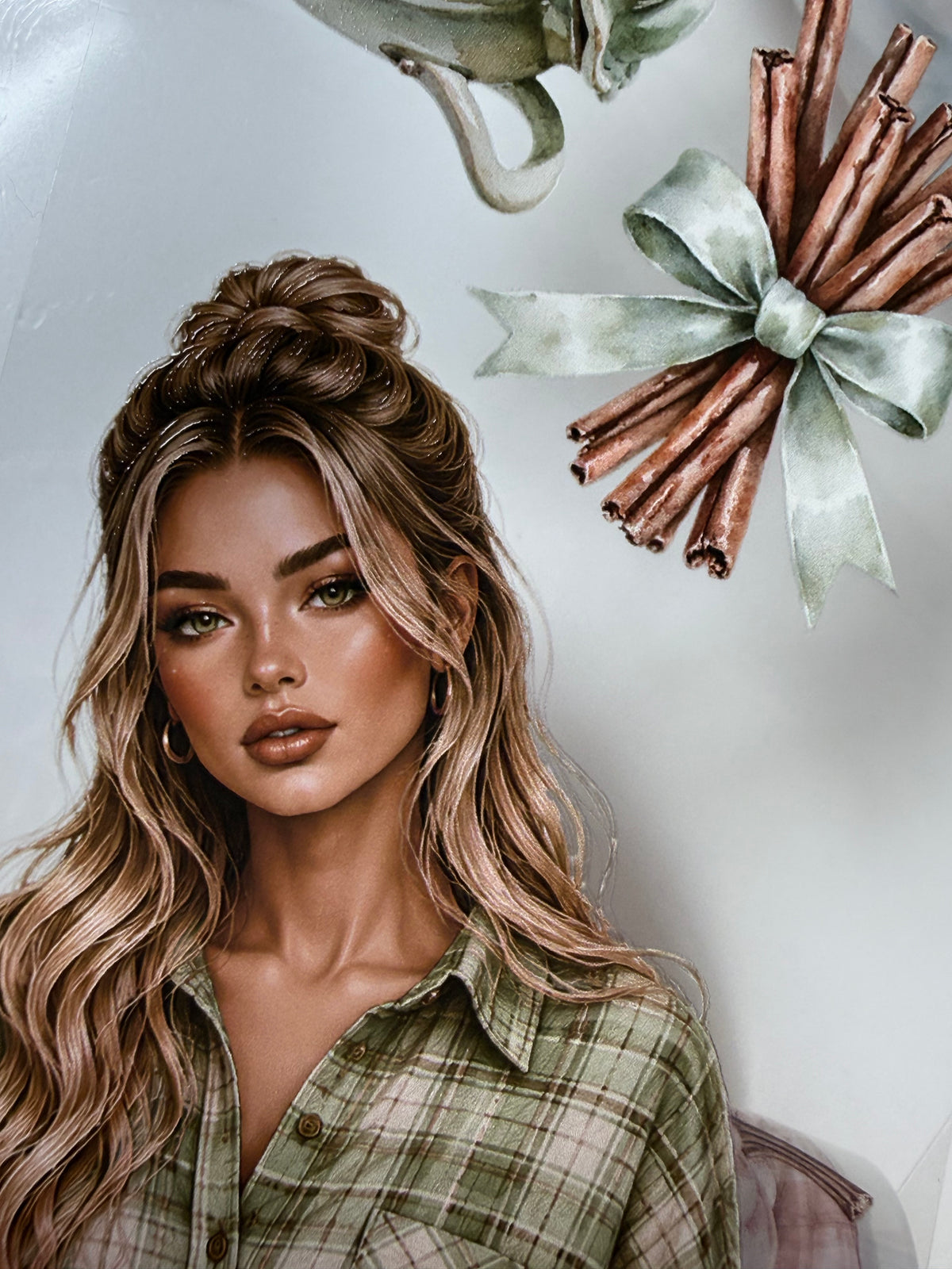 Blush and  Sage Autumn PET 3D raised tape