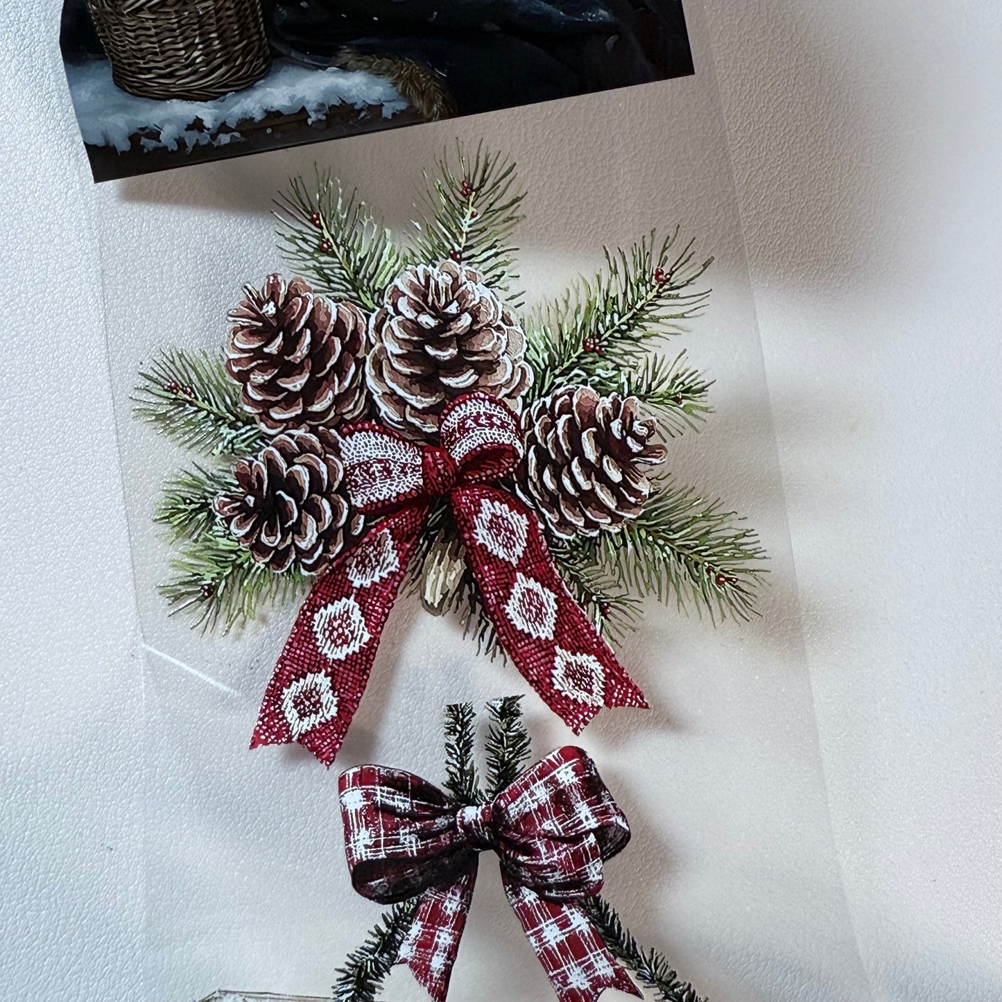 PET 3D raised Winter mood tape,one roll fashion, junk journal, scrapbooking,bullet journal, card making.