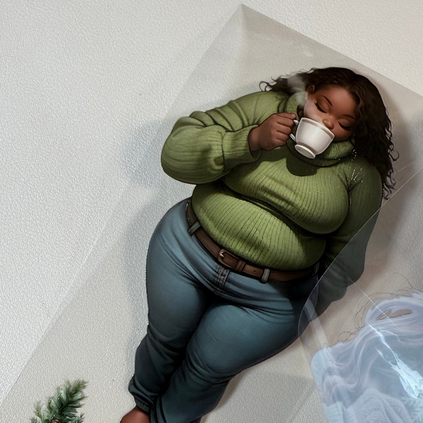 PET 3D raised Winter Evening and Winter Frost tape,one roll fashion, junk journal, scrapbooking,bullet journal, card making.