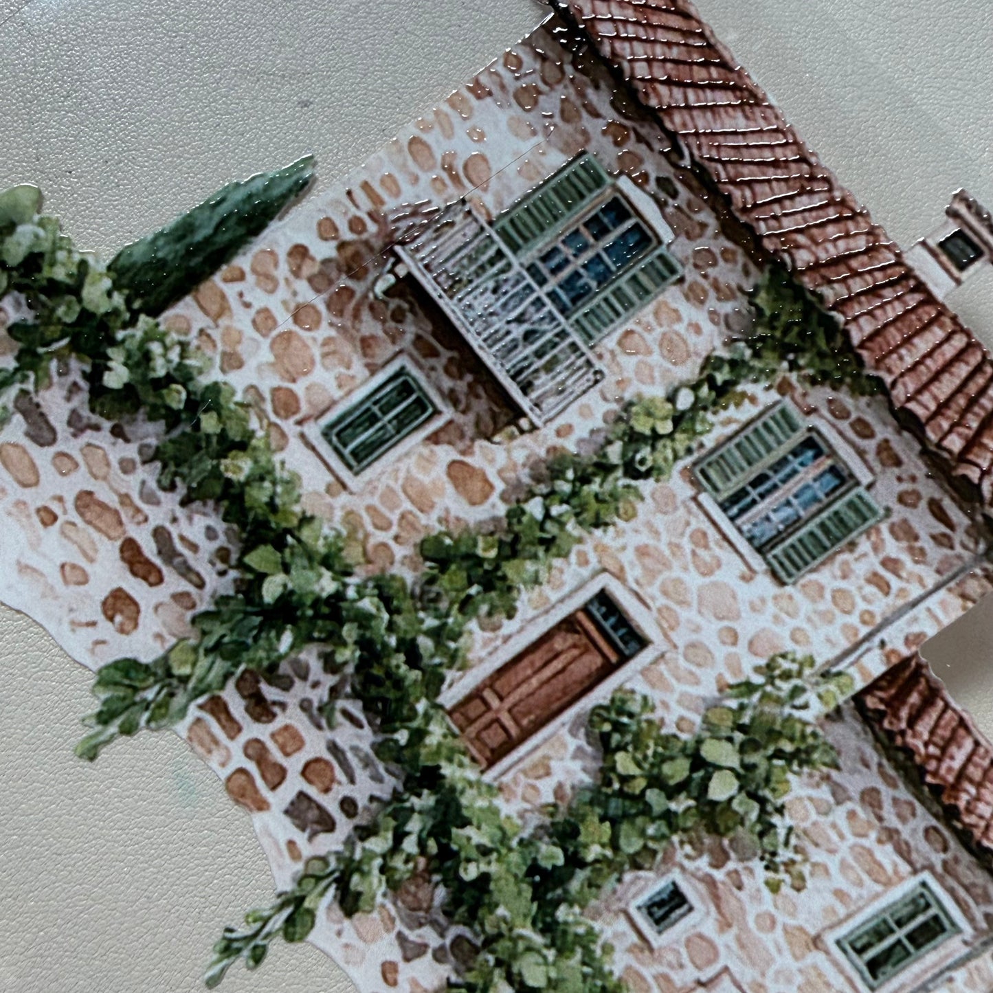 PET 3D raised Landscape 7 tape,one roll fashion, junk journal, scrapbooking,bullet journal, card making.