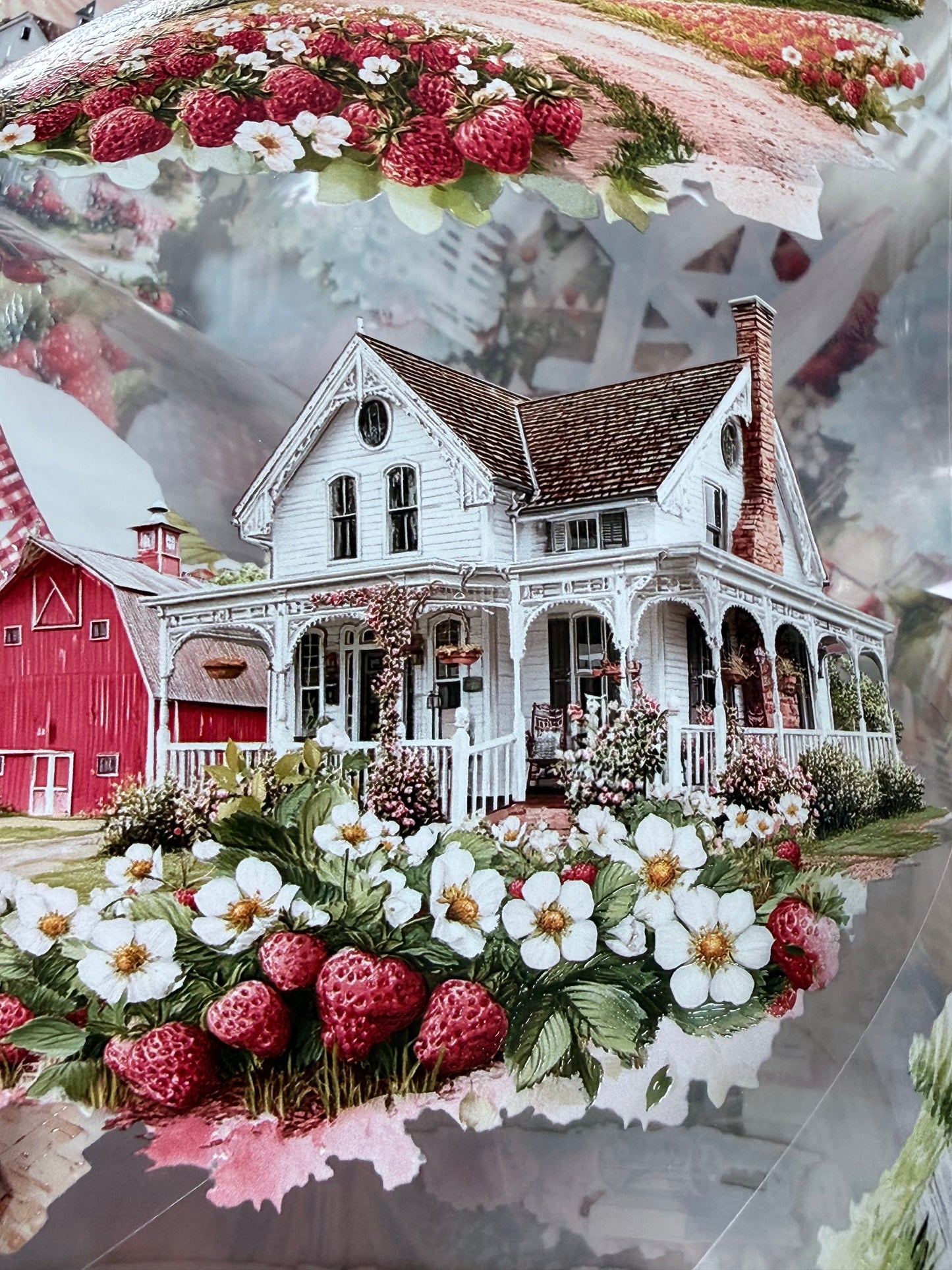 PET 3D raised Strawberry farm Landscape tape