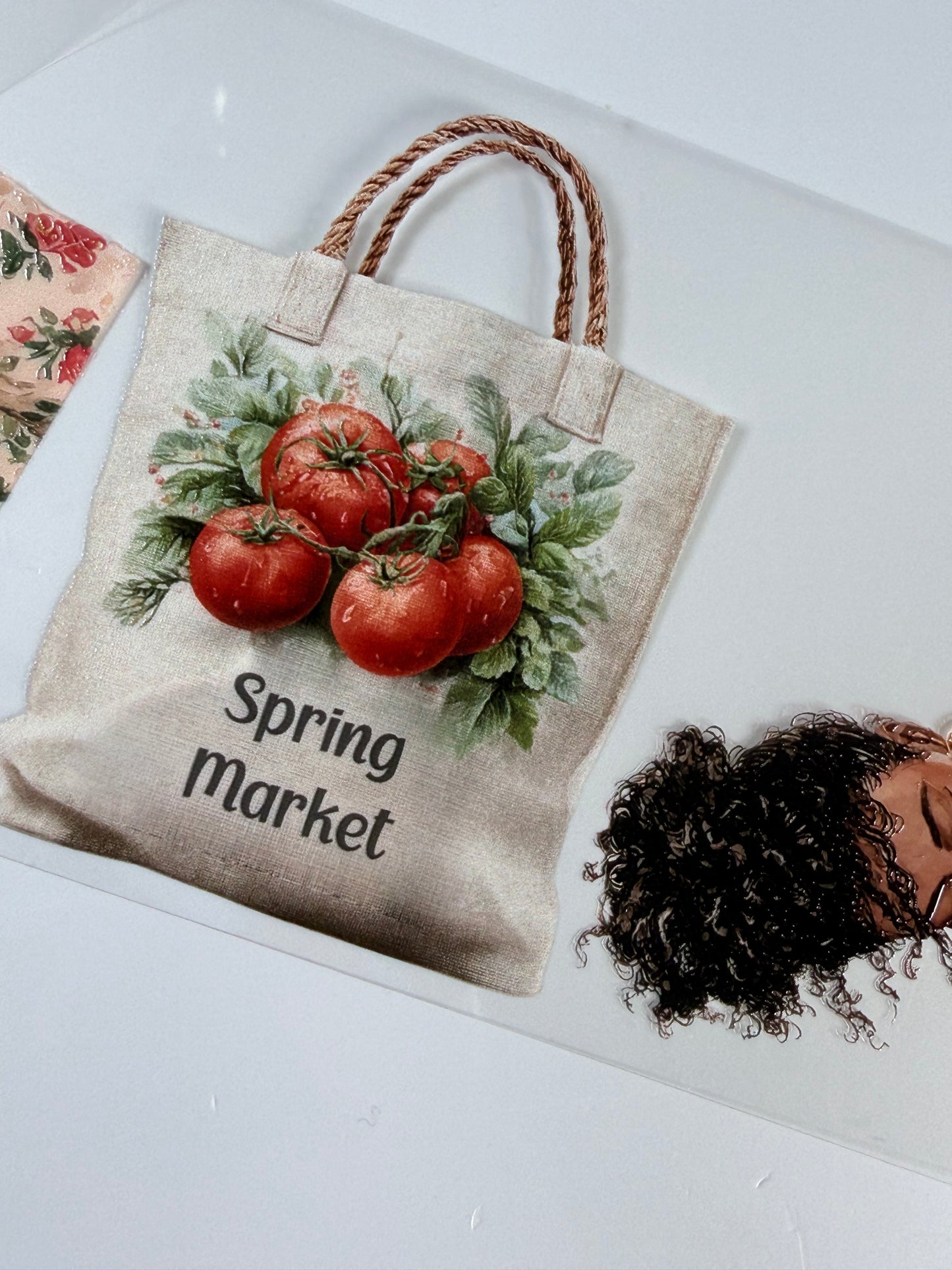 Spring in the city and Spring farmers market PET 3D raised tape