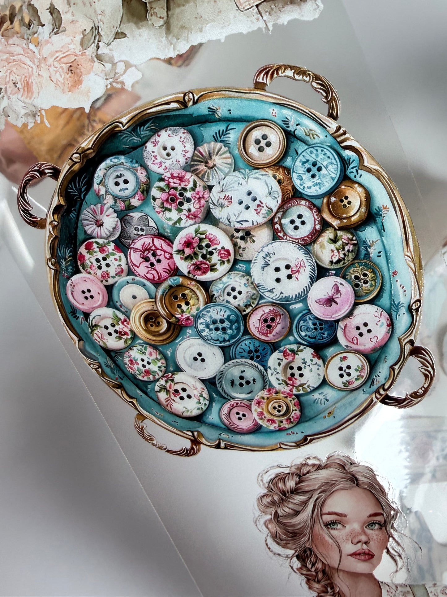 Summer city and Vintage sewing PET 3D raised tape