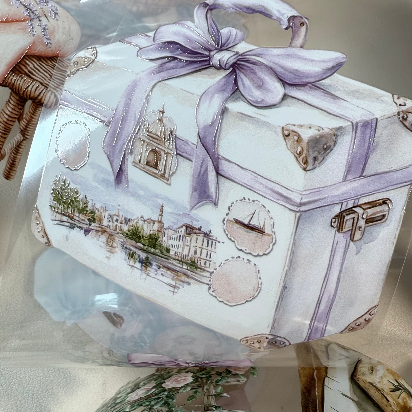 PET 3D raised Petal Haven and Breezy Blooms tape,one roll fashion, junk journal, scrapbooking,bullet journal, card making.