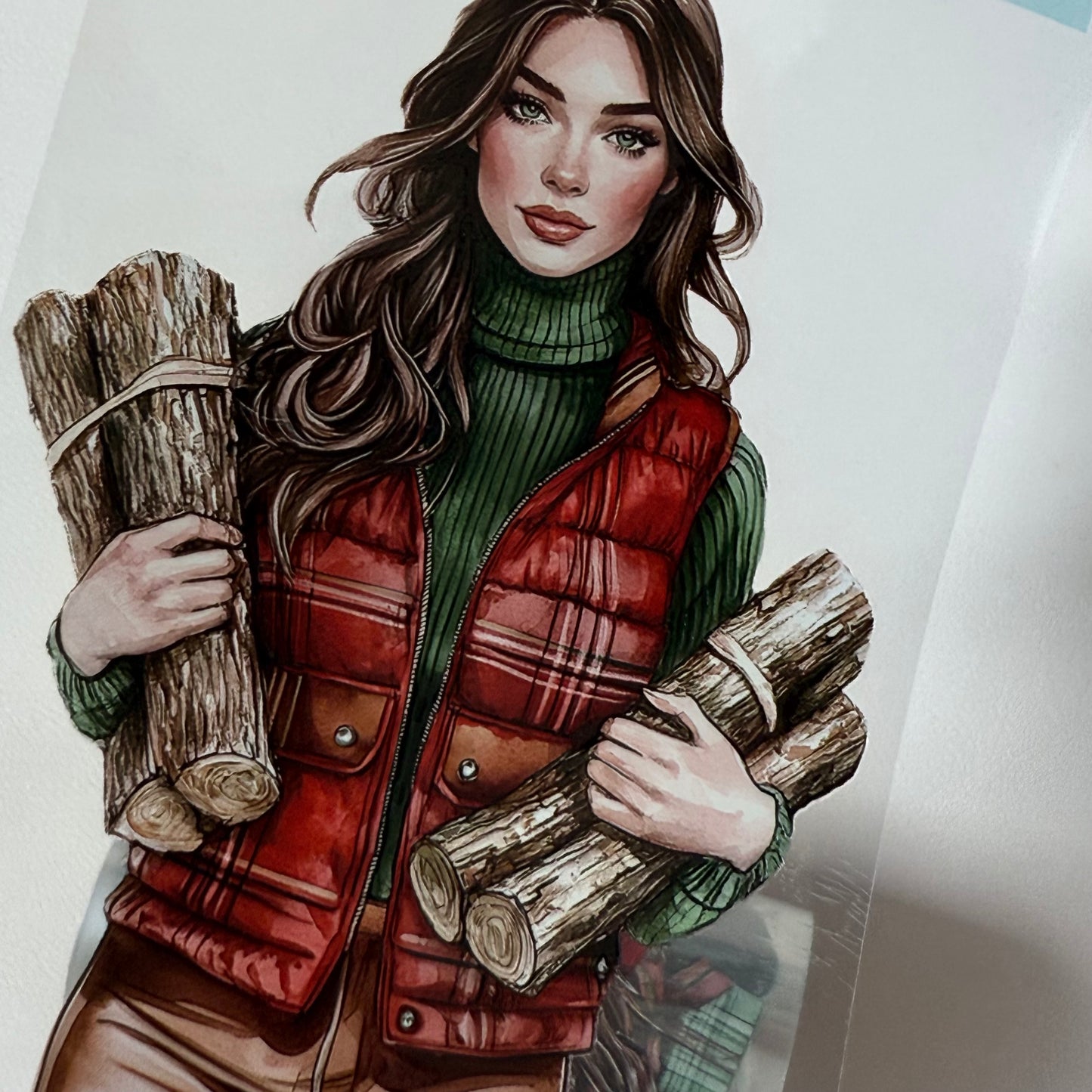 PET 3D raised Rustic Christmas and Frosted Northern lights tape,one roll fashion, junk journal, scrapbooking,bullet journal, card making.