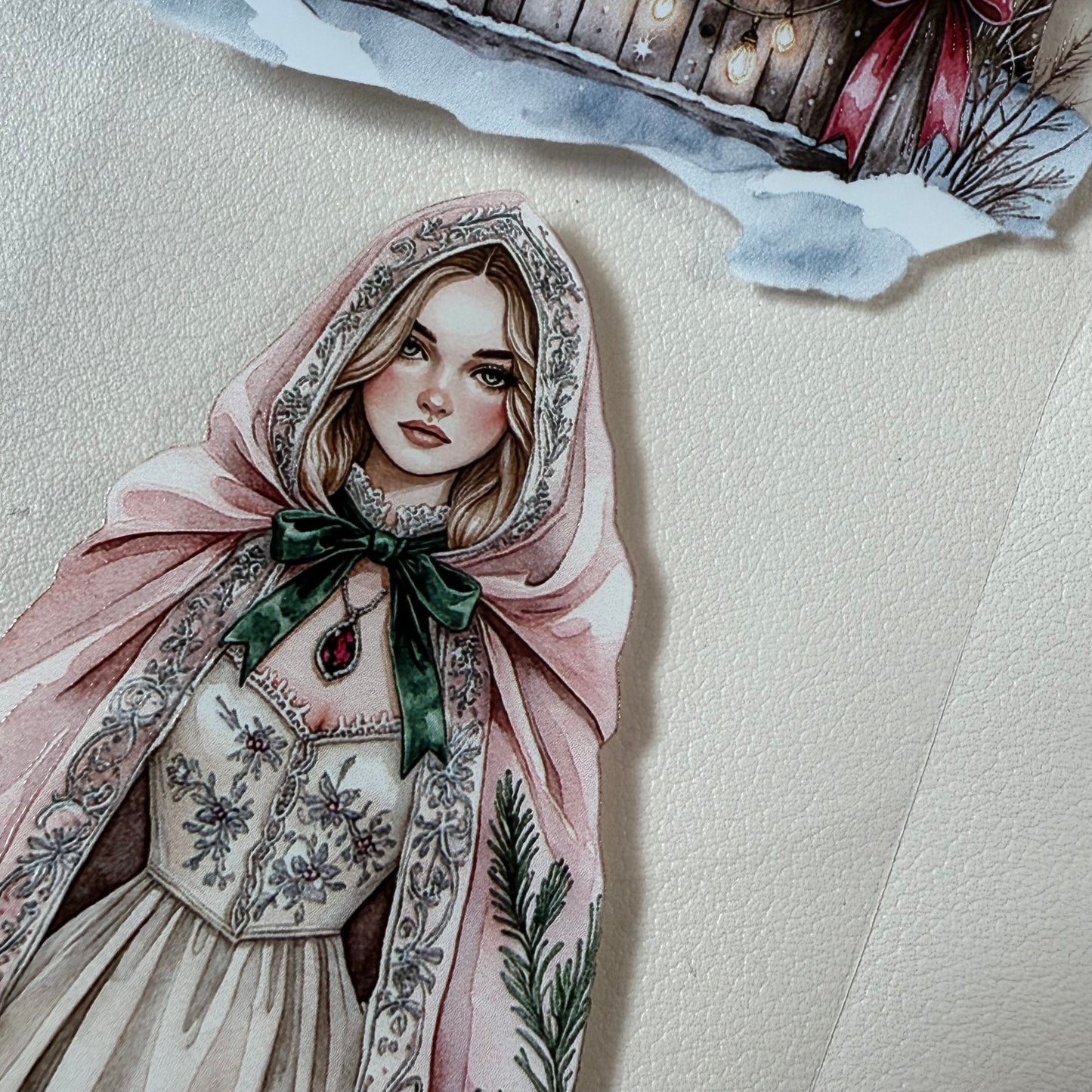 PET 3D raised Boho Christmas Classics and Cozy Christmas Glow tape,one roll fashion, junk journal, scrapbooking,bullet journal, card making.