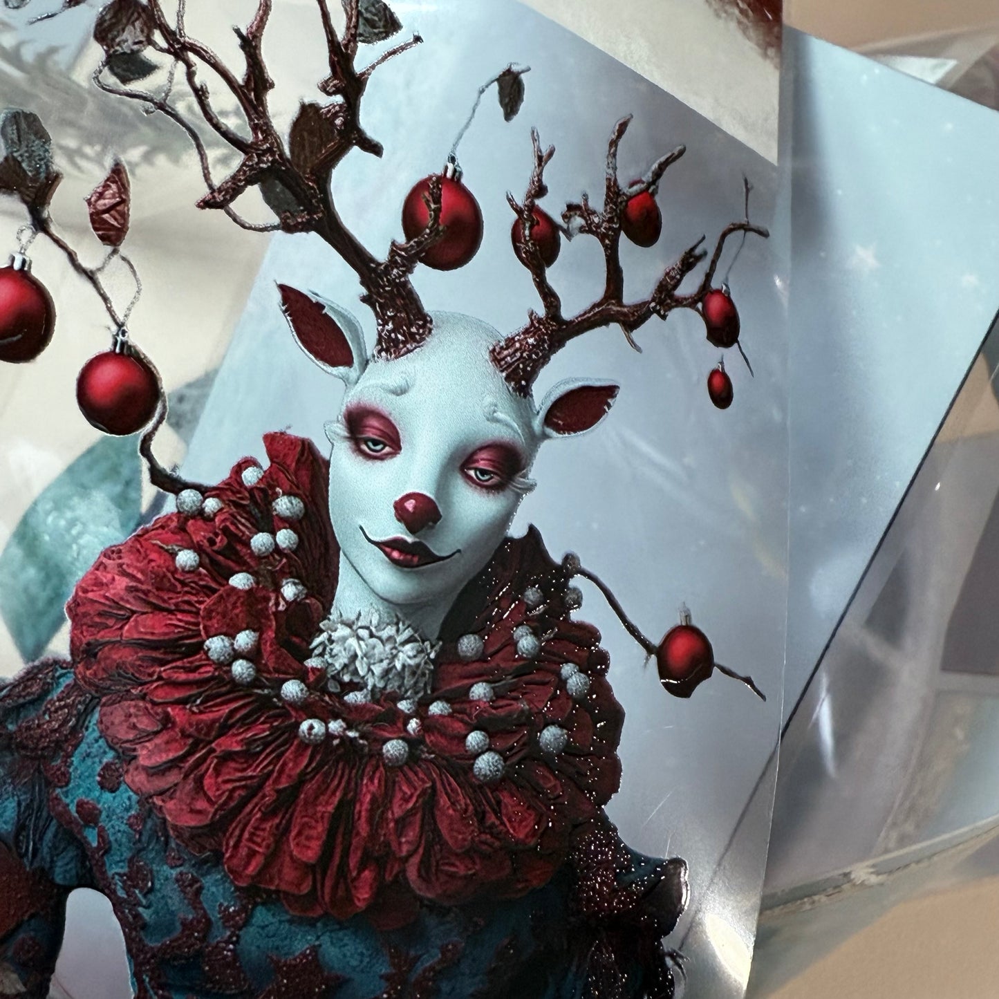 PET 3D raised Winter Girls and Fantasy Christmas tape,one roll fashion, junk journal, scrapbooking,bullet journal, card making.