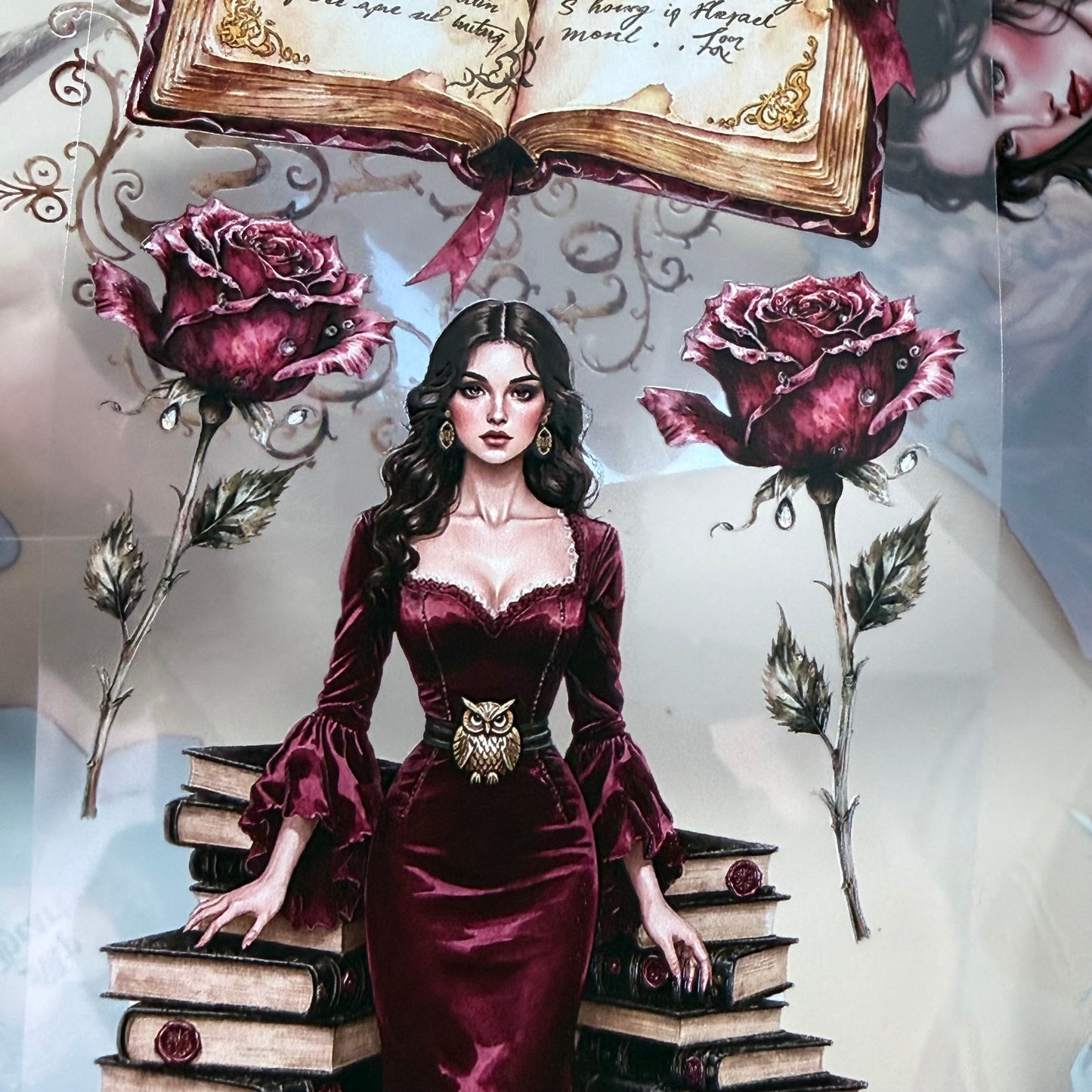 Elves of the Silent Orchard and  Dark Academia Valentine PET 3D raised tape,one roll fashion, junk journal, scrapbooking,bullet journal, card making.