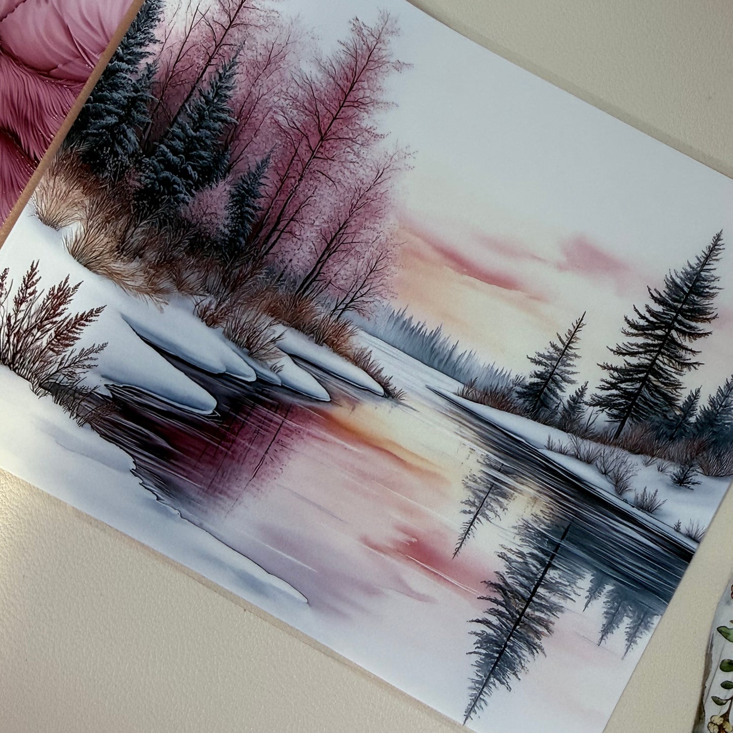 PET 3D raised Spring Landscape2 tape,one roll fashion, junk journal, scrapbooking,bullet journal, card making.