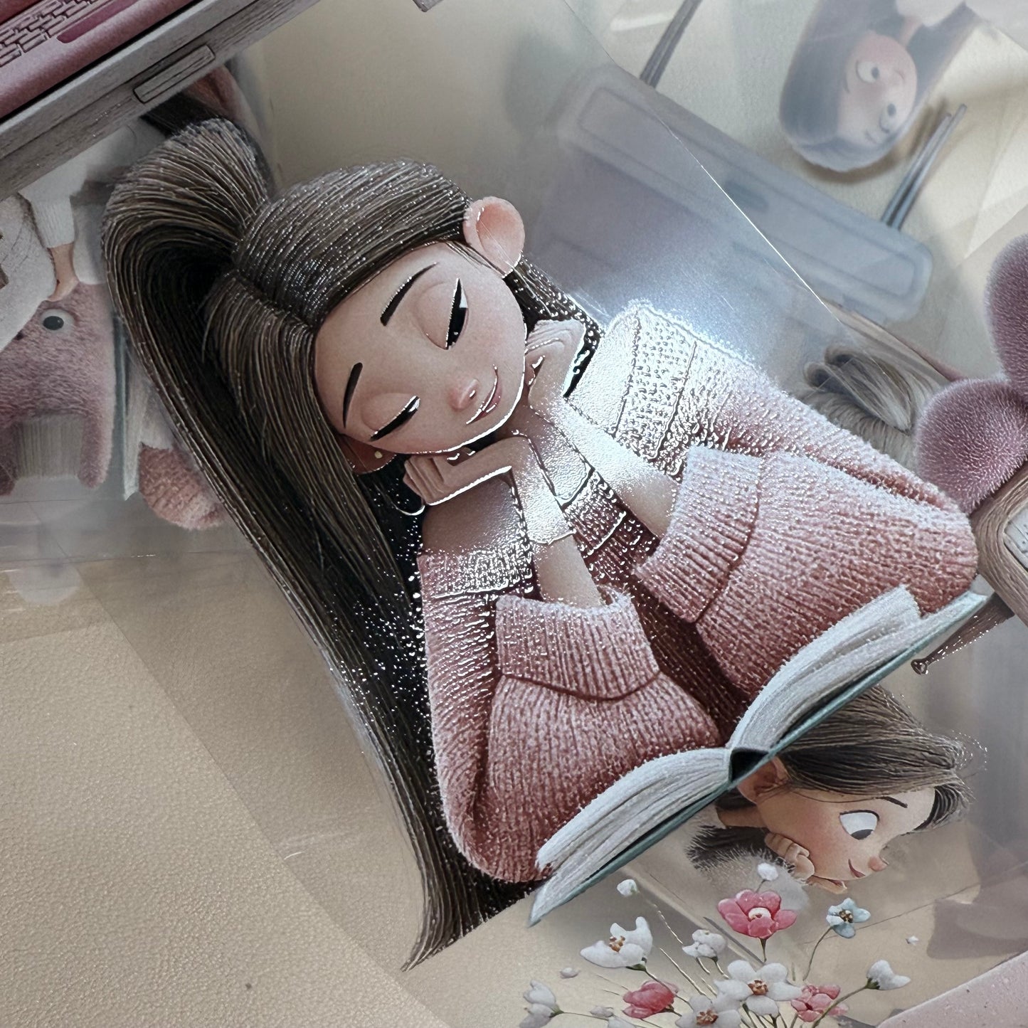 PET 3D raised Whimsical Fluffy Planner and Magic Academia tape,one roll fashion, junk journal, scrapbooking,bullet journal, card making.