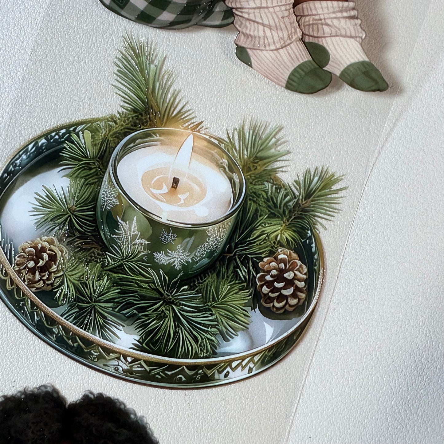 PET 3D raised Winter Evening and Winter Frost tape,one roll fashion, junk journal, scrapbooking,bullet journal, card making.