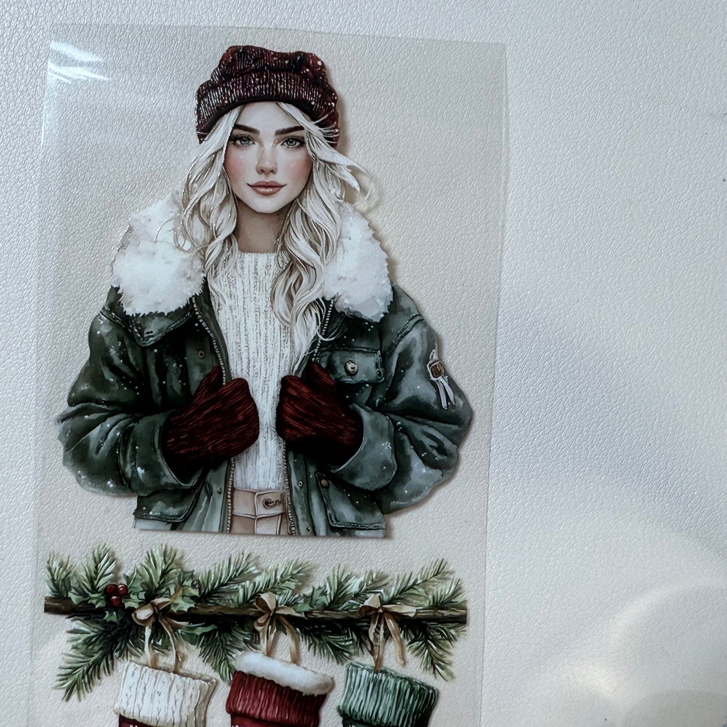 PET 3D raised Warm  Swiss Christmas and Christmas Farmhouse tape,one roll fashion, junk journal, scrapbooking,bullet journal, card making.