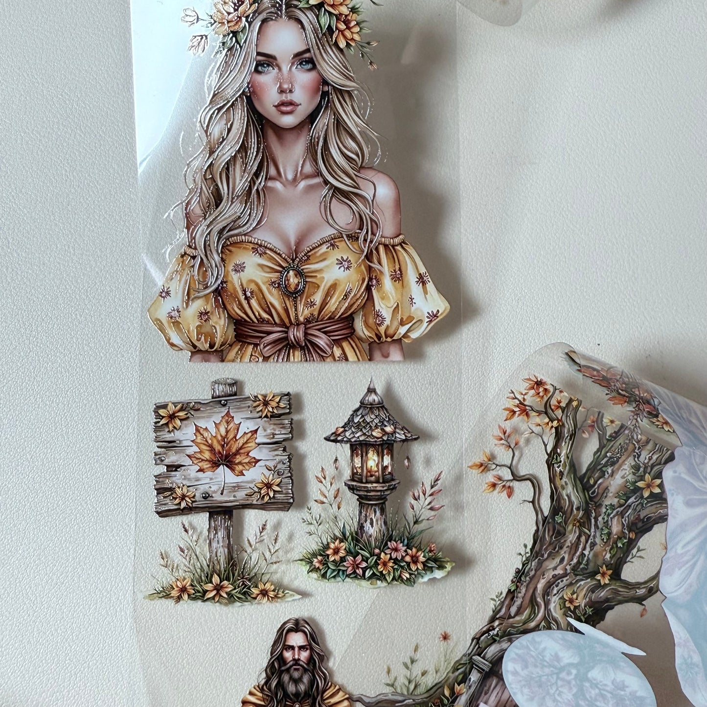 PET 3D raised The Sacred Autumnal Rite and London Falling Leaves tape,one roll fashion, junk journal, scrapbooking,bullet journal, card making.