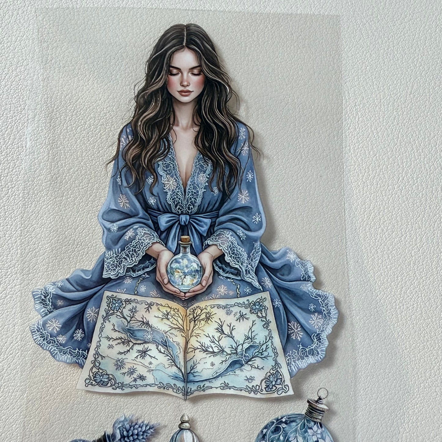 PET 3D raised Magical Apothecary in Winter and Winter Fairytale tape,one roll fashion, junk journal, scrapbooking,bullet journal, card making.