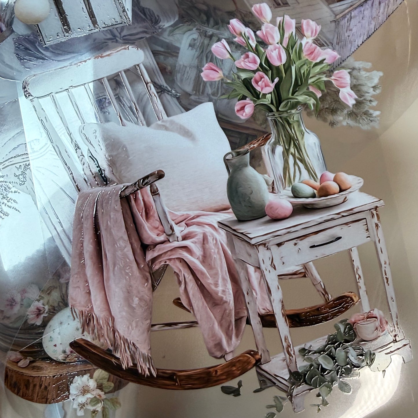 PET 3D raised Spring Landscape 4 tape,one roll fashion, junk journal, scrapbooking,bullet journal, card making.