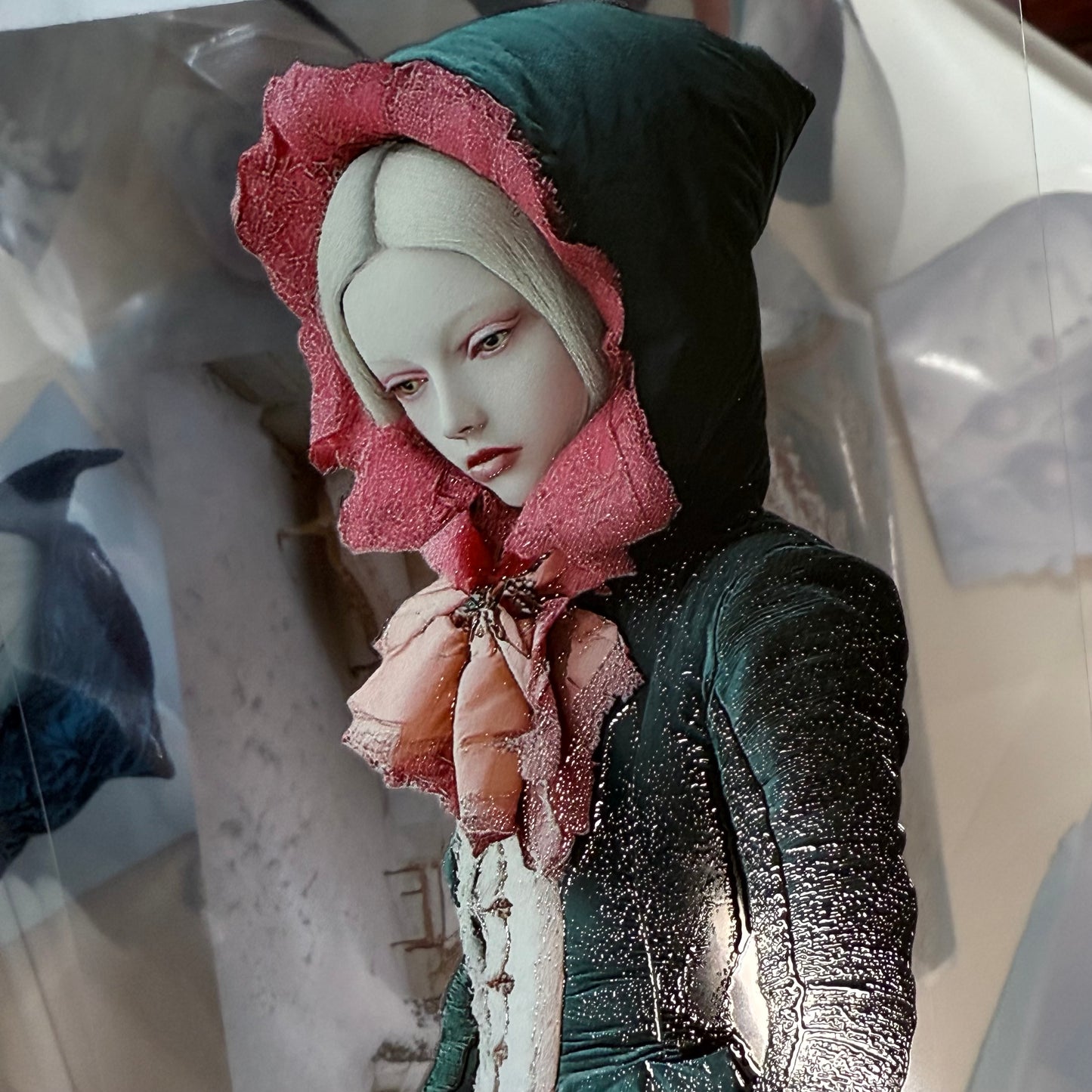 PET 3D raised Winter Girls and Fantasy Christmas tape,one roll fashion, junk journal, scrapbooking,bullet journal, card making.