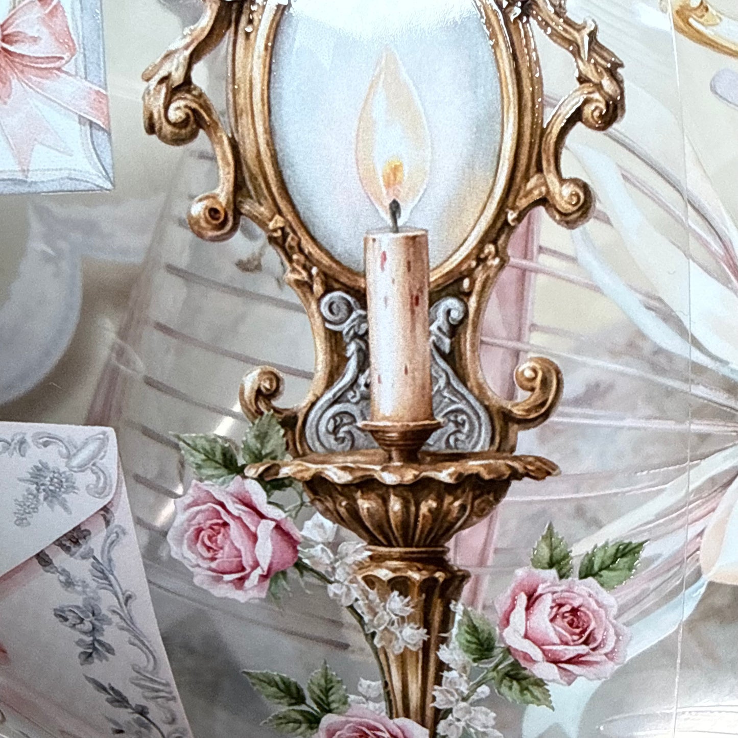 PET 3D raised Landscape Rococo addiction tape,one roll fashion, junk journal, scrapbooking,bullet journal, card making.