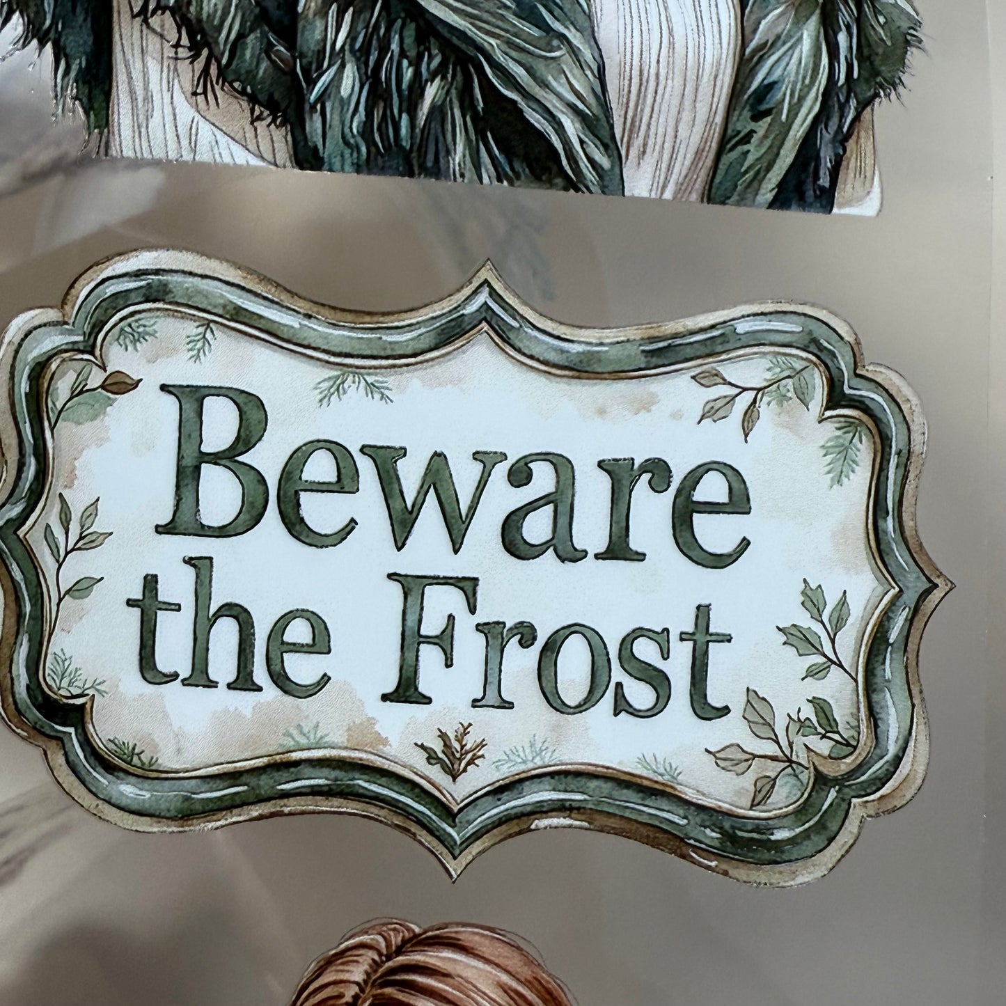 PET 3D raised Frozen Wilderness and Emberwood Tales of Fire and Ice tape,one roll fashion, junk journal, scrapbooking,bullet journal, card making.