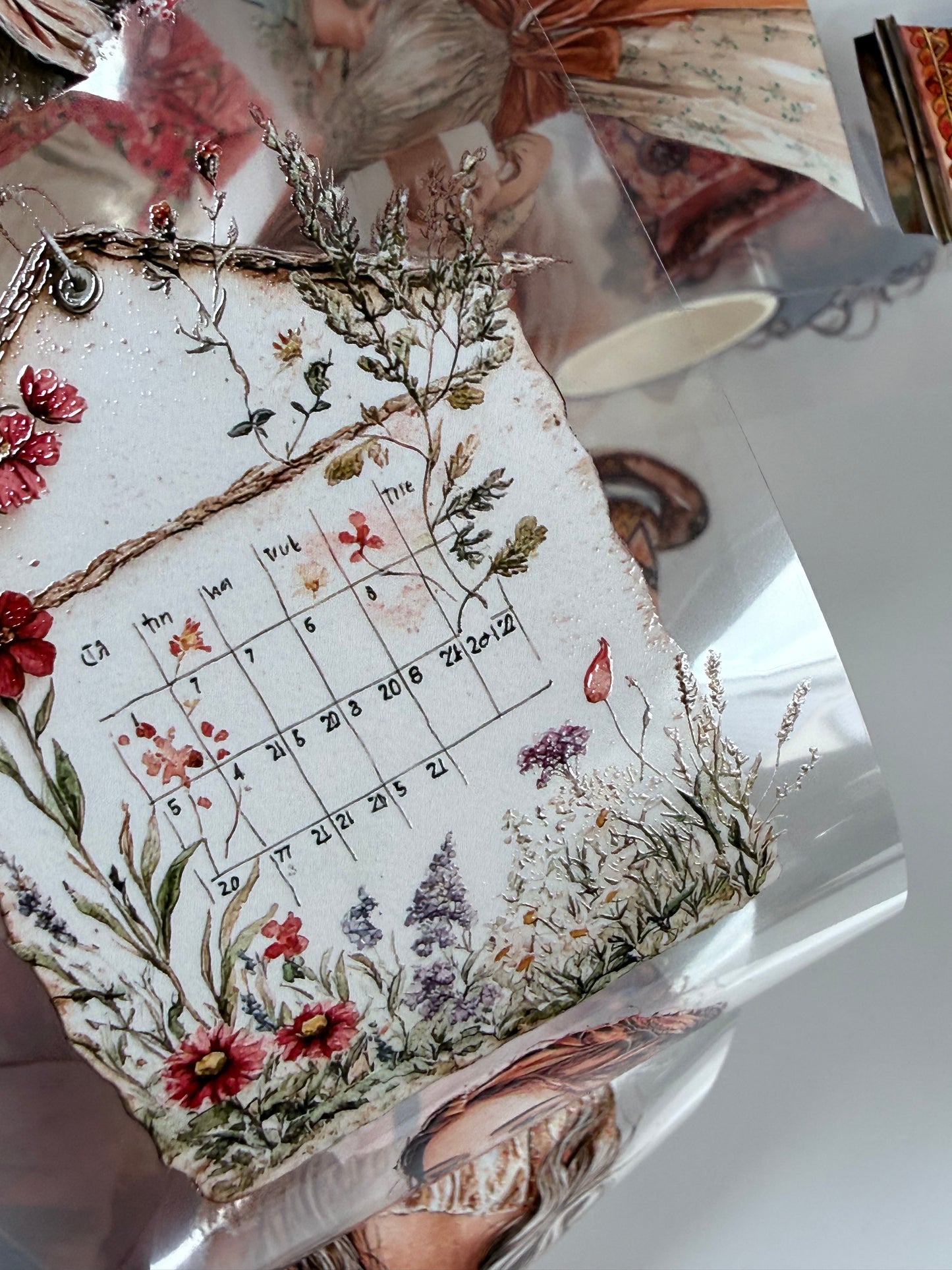 Boho coffee and Summer farm PET 3D raised tape