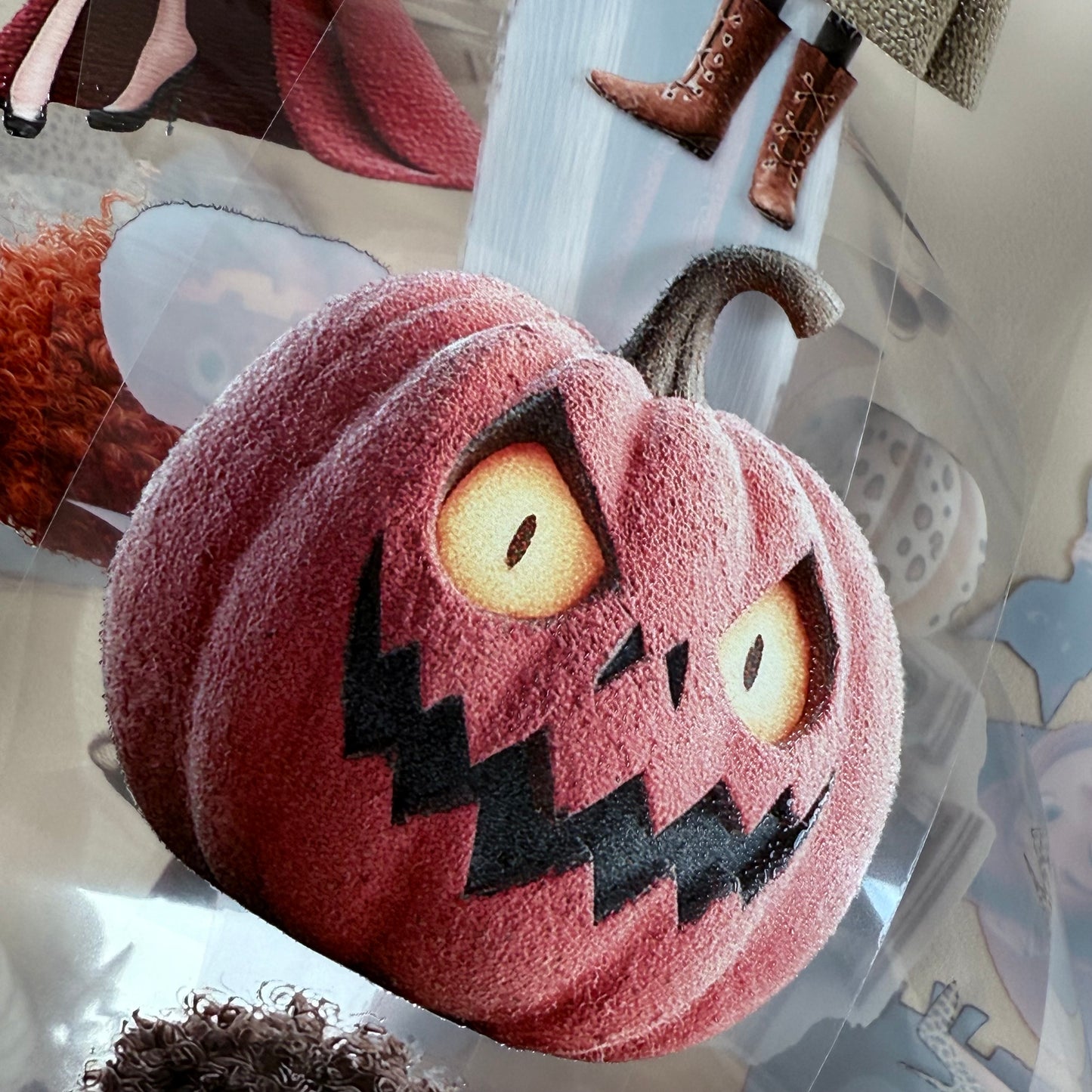 PET 3D raised Halloween Witch and Whimsical Autumn in the city tape,one roll fashion, junk journal, scrapbooking,bullet journal, card making.