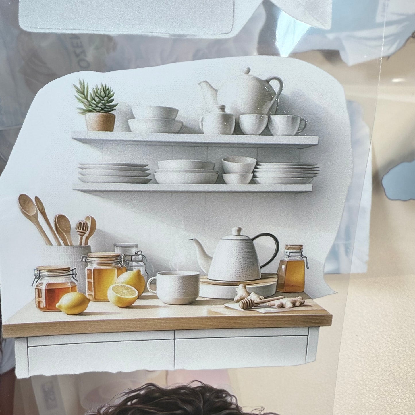 PET 3D raised Sick Days and The Hair Salon tape,one roll fashion, junk journal, scrapbooking,bullet journal, card making.