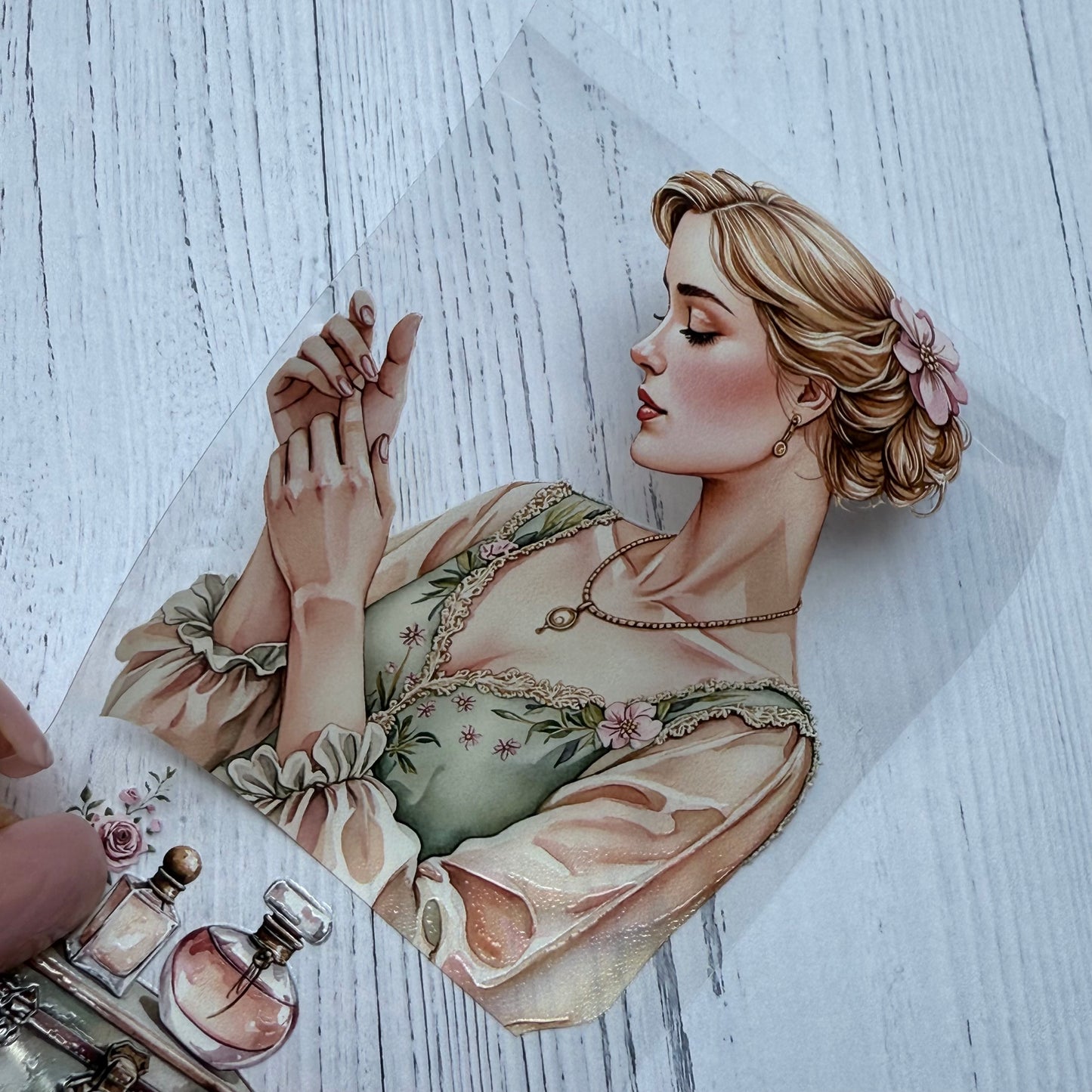 PET 3D raised Vintage romance and Bohemian World tape,one roll fashion, junk journal, scrapbooking,bullet journal, card making.