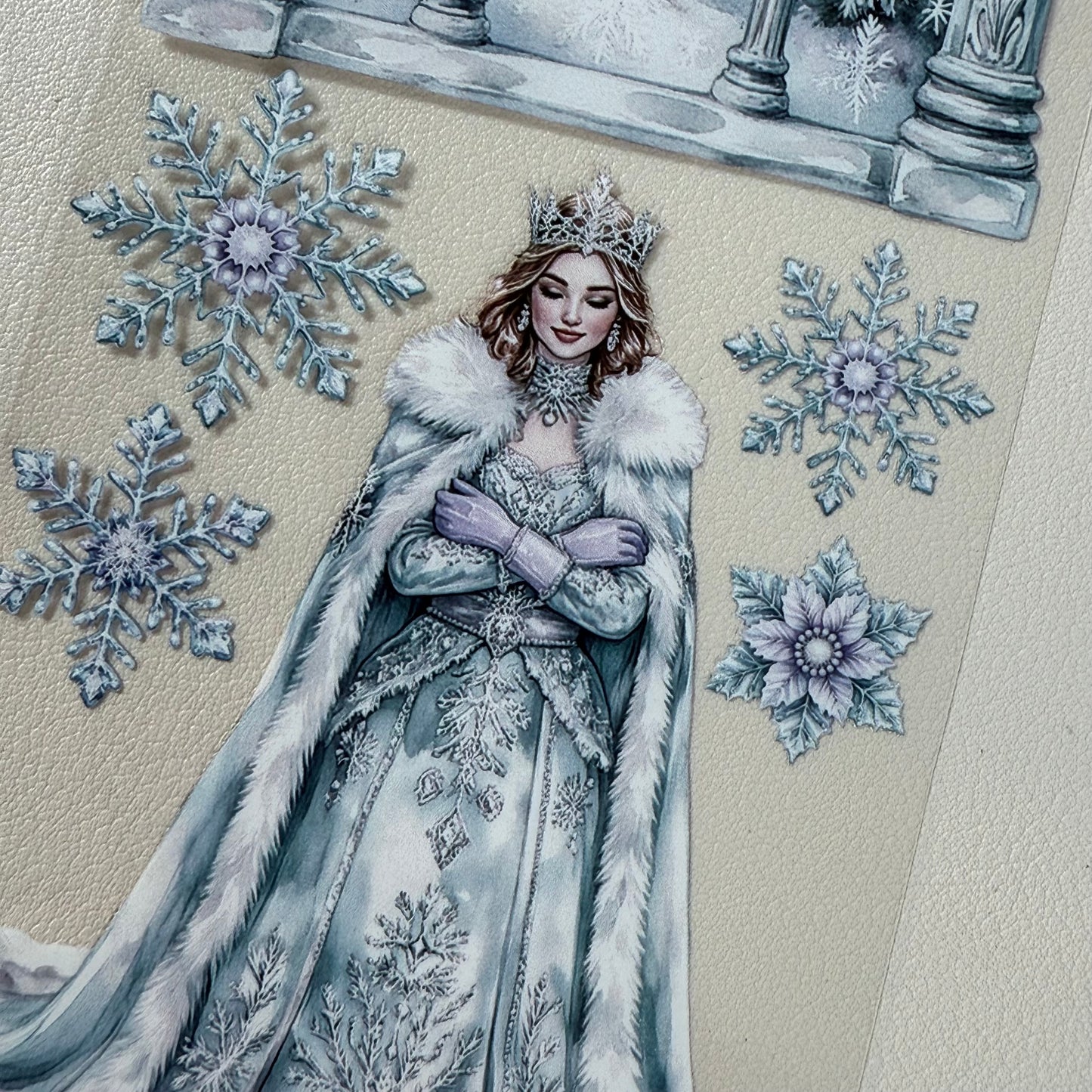 PET 3D raised Magical Apothecary in Winter and Winter Fairytale tape,one roll fashion, junk journal, scrapbooking,bullet journal, card making.