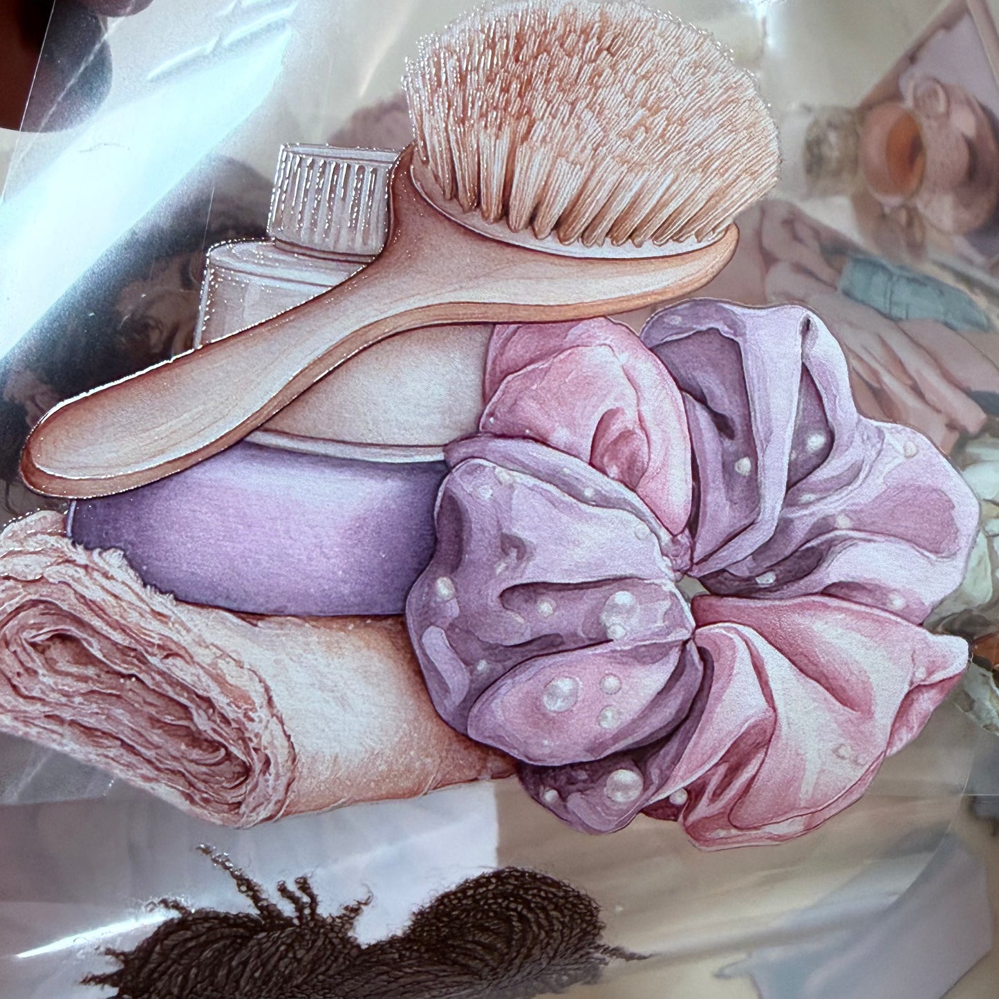 Pink School and Self Care moments PET 3D raised tape,one roll fashion, junk journal, scrapbooking,bullet journal, card making.