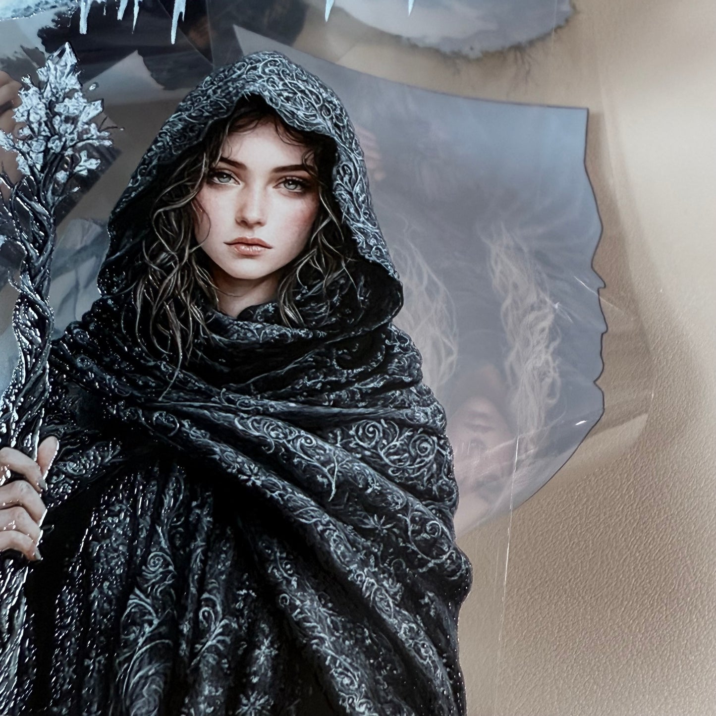 PET 3D raised Dark Academia Christmas and Winterwood Witch tape,one roll fashion, junk journal, scrapbooking,bullet journal, card making.