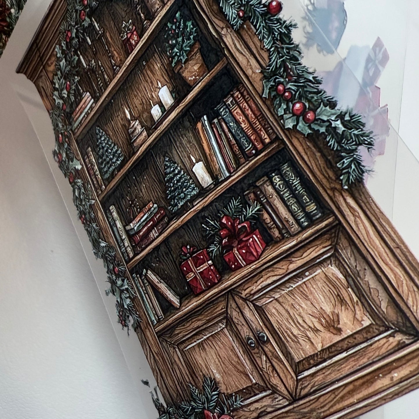 PET 3D raised Traditional Christmas tape,one roll fashion, junk journal, scrapbooking,bullet journal, card making.