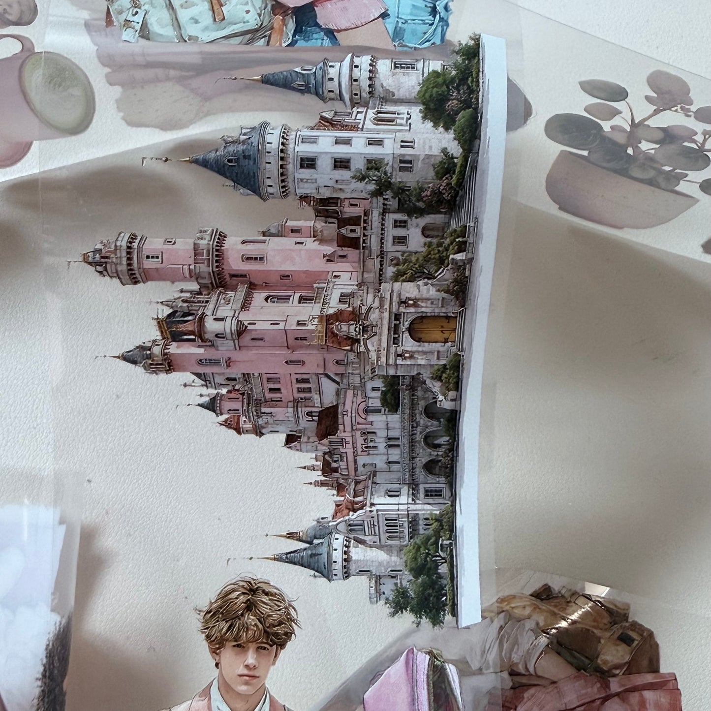 Pink School and Self Care moments PET 3D raised tape,one roll fashion, junk journal, scrapbooking,bullet journal, card making.