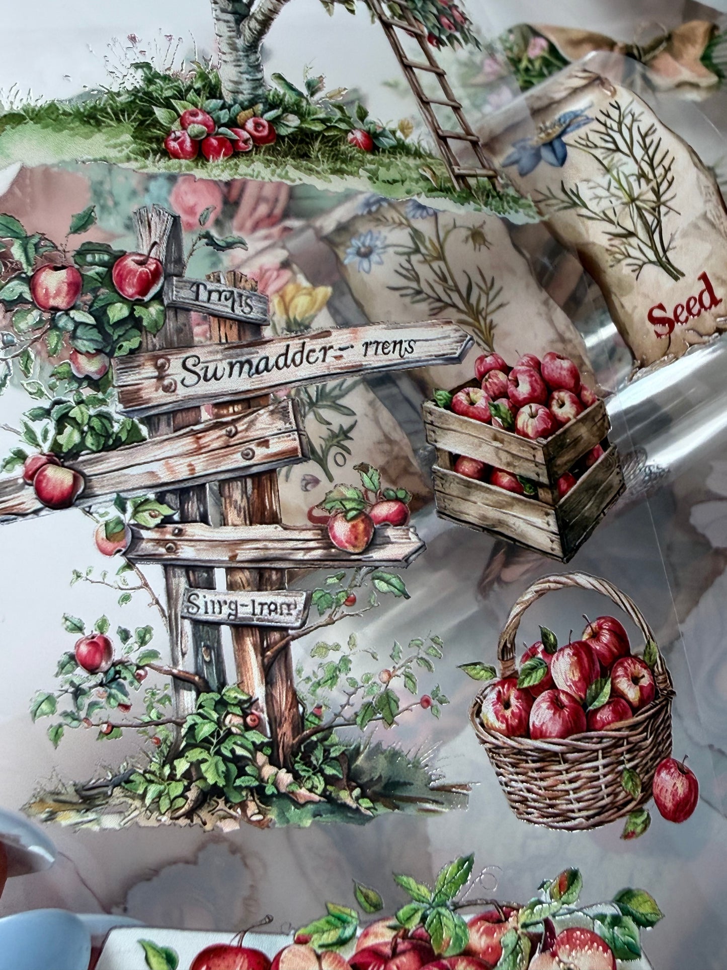 Flower Shop and Apple Farm PET 3D raised tape