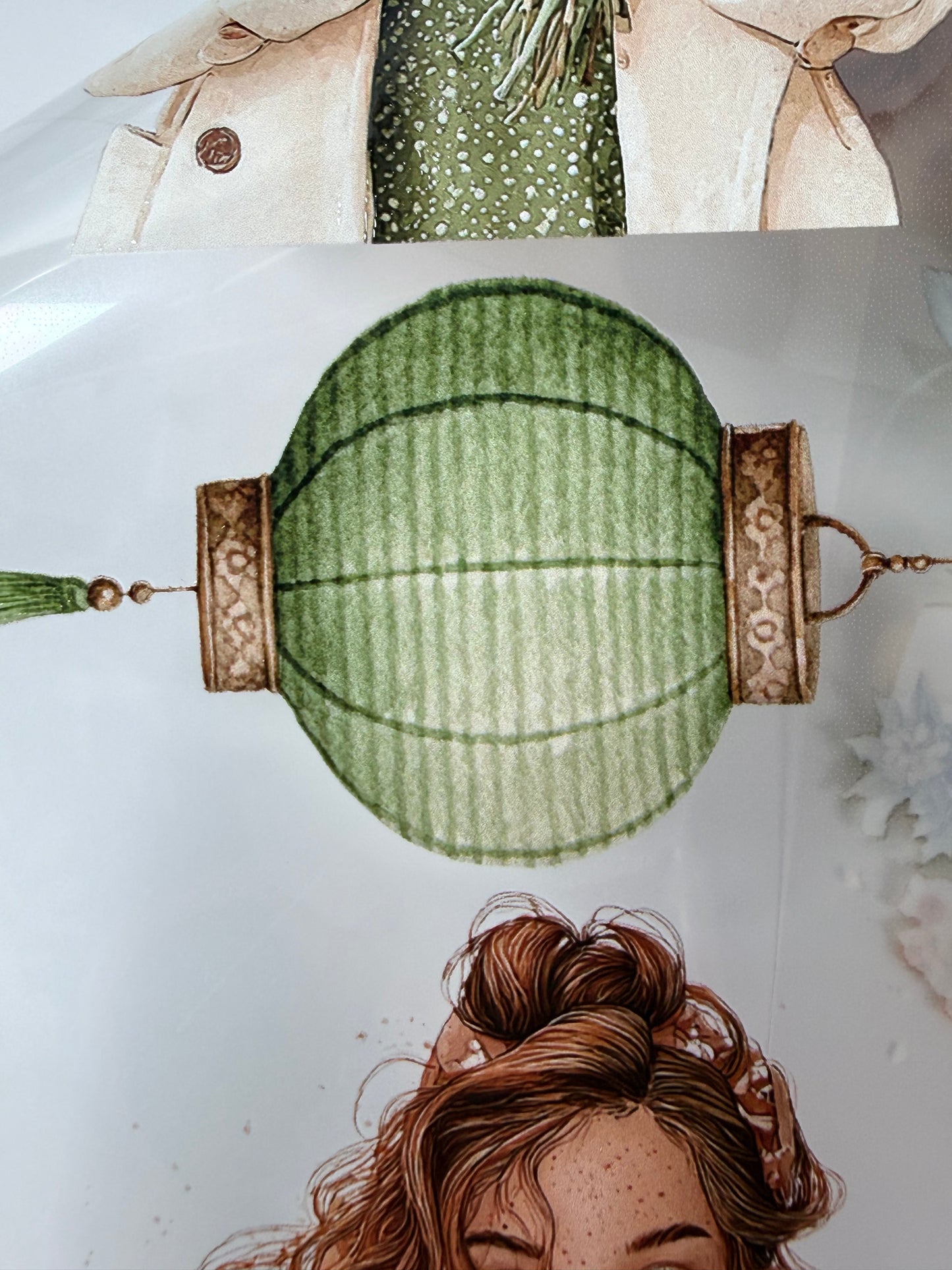 Matcha and plant over PET 3D raised tape
