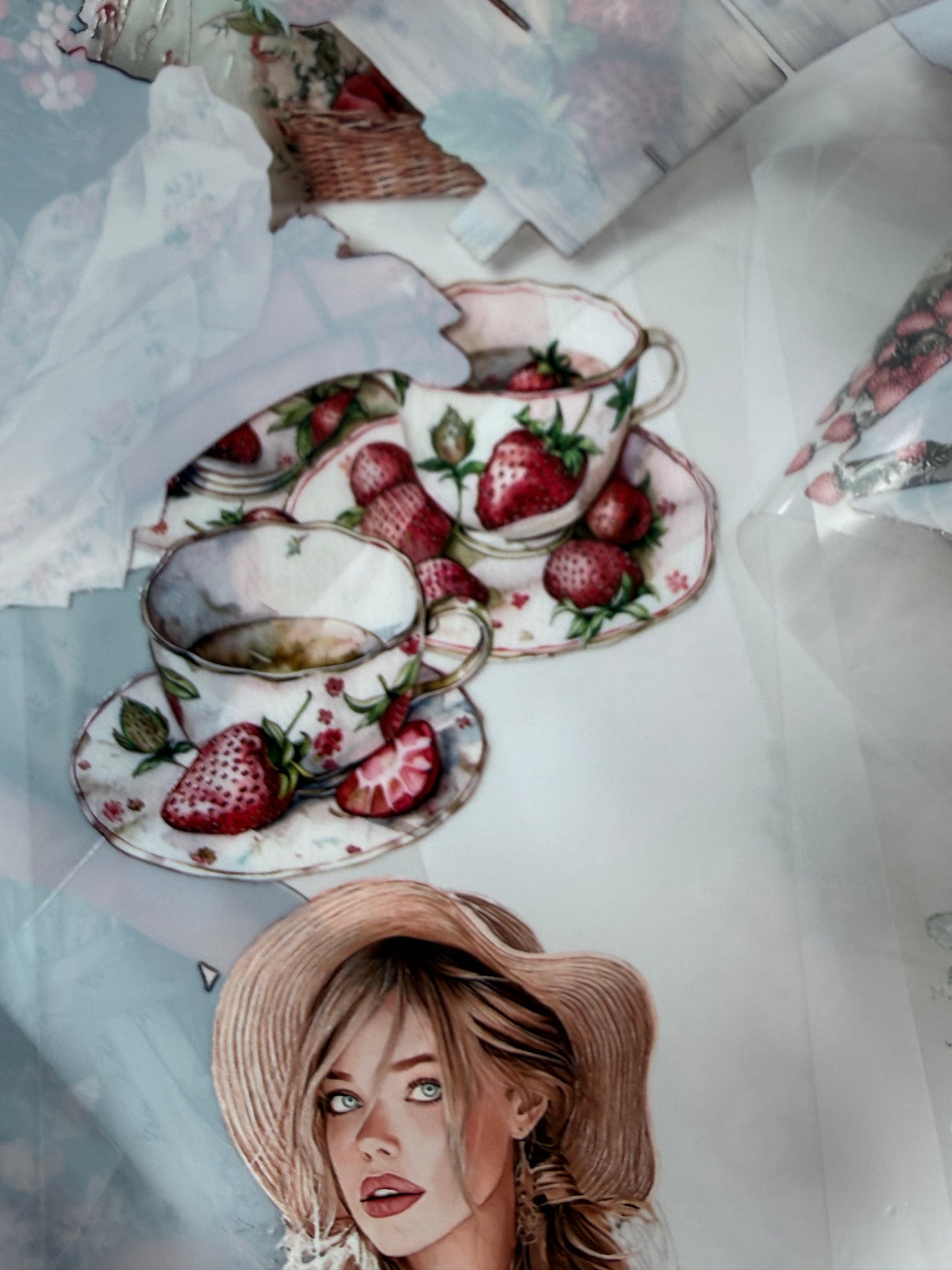 Strawberry garden and Gardening PET 3D raised tape