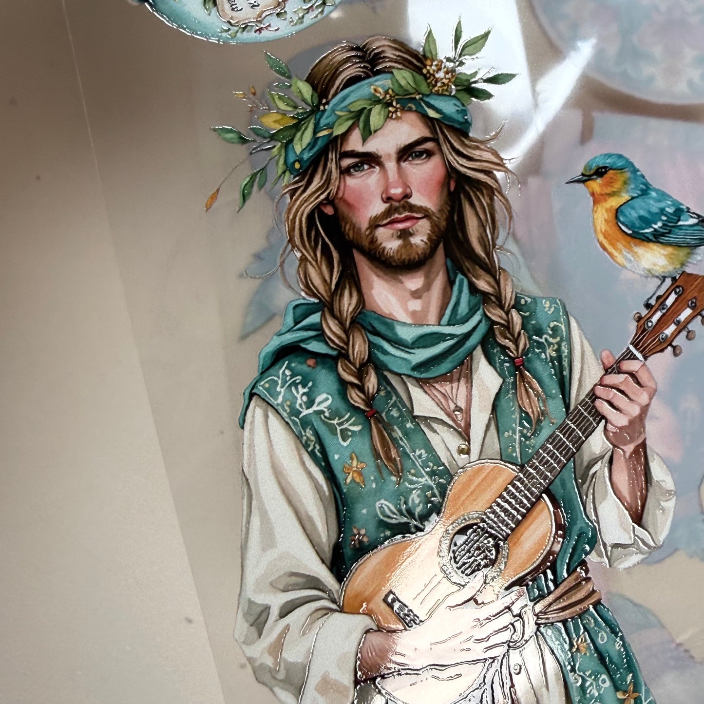 Pharaohs Garden and Bohemian Bird Muse PET 3D raised tape,one roll fashion, junk journal, scrapbooking,bullet journal, card making.