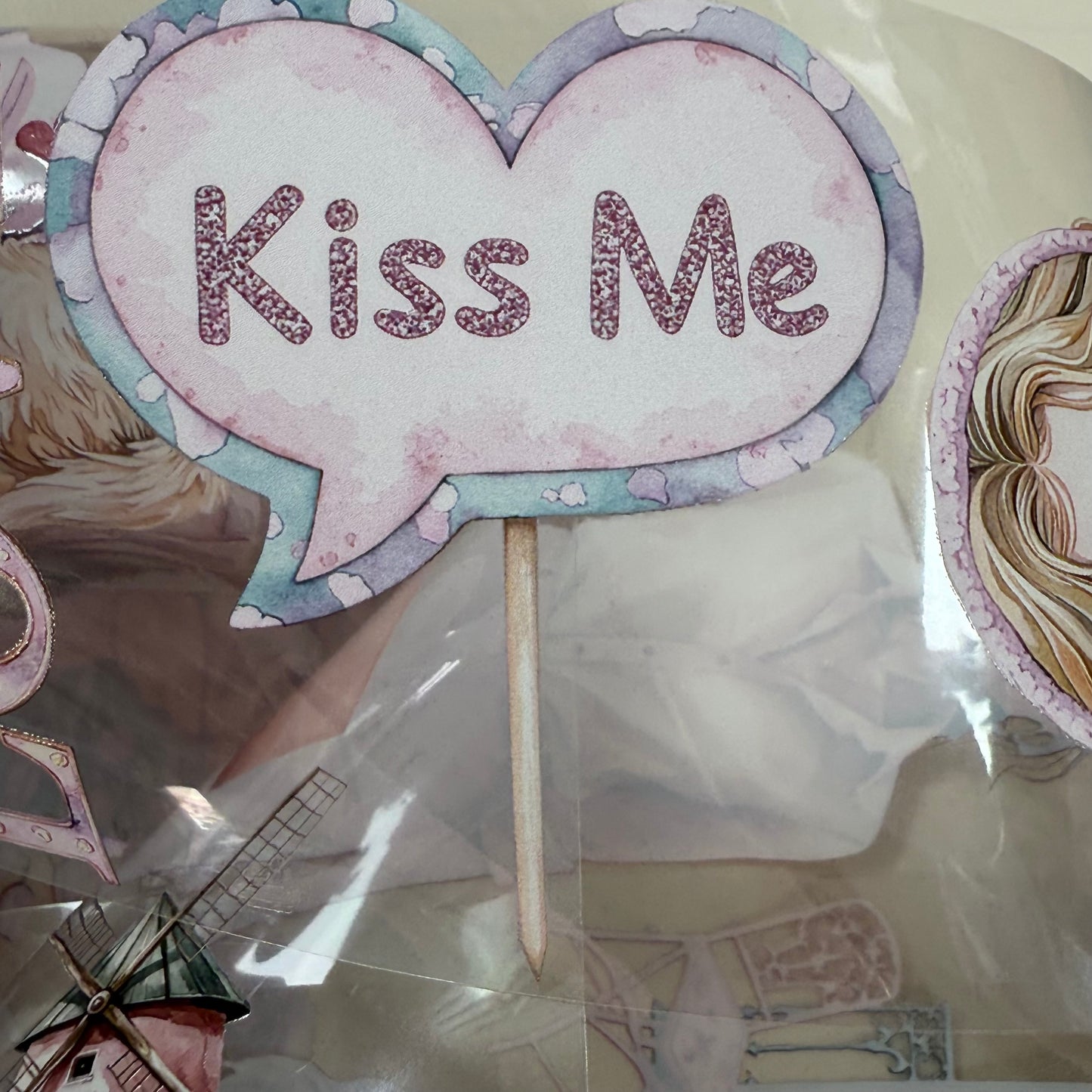 PET Love you lots and Pink Garden  3D raised tape,one roll fashion, junk journal, scrapbooking,bullet journal, card making.