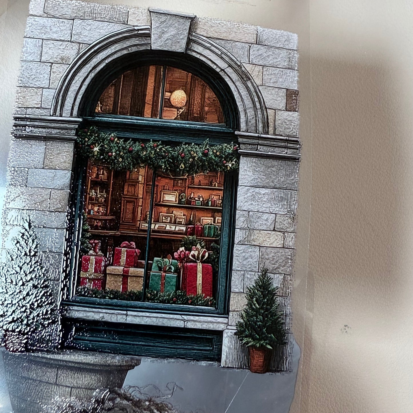 PET 3D raised Christmas in the city and Boho Golden Christmas tape,one roll fashion, junk journal, scrapbooking,bullet journal, card making.