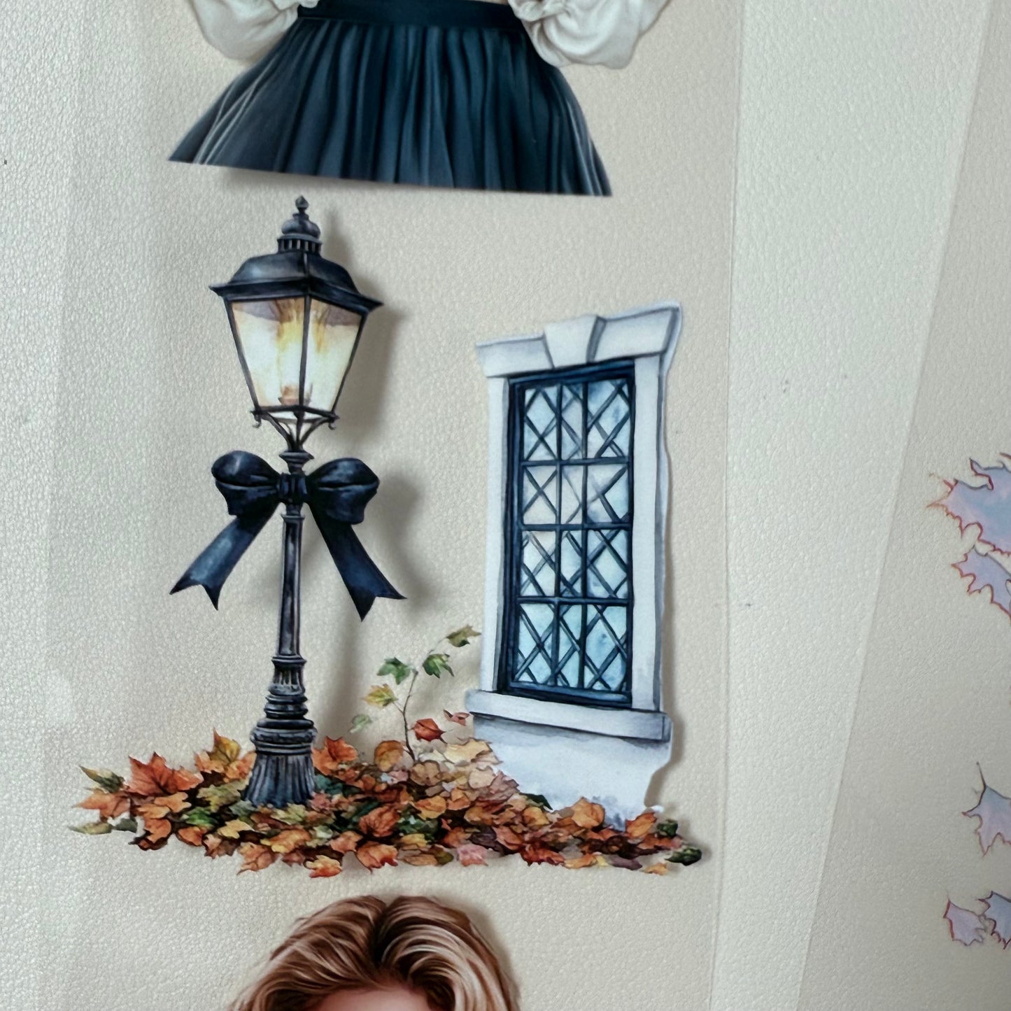 PET 3D raised Autumn wind and Cottage tape,one roll fashion, junk journal, scrapbooking,bullet journal, card making.