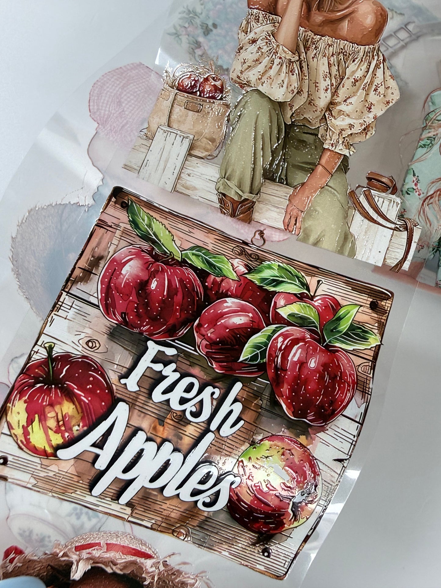 Flower Shop and Apple Farm PET 3D raised tape