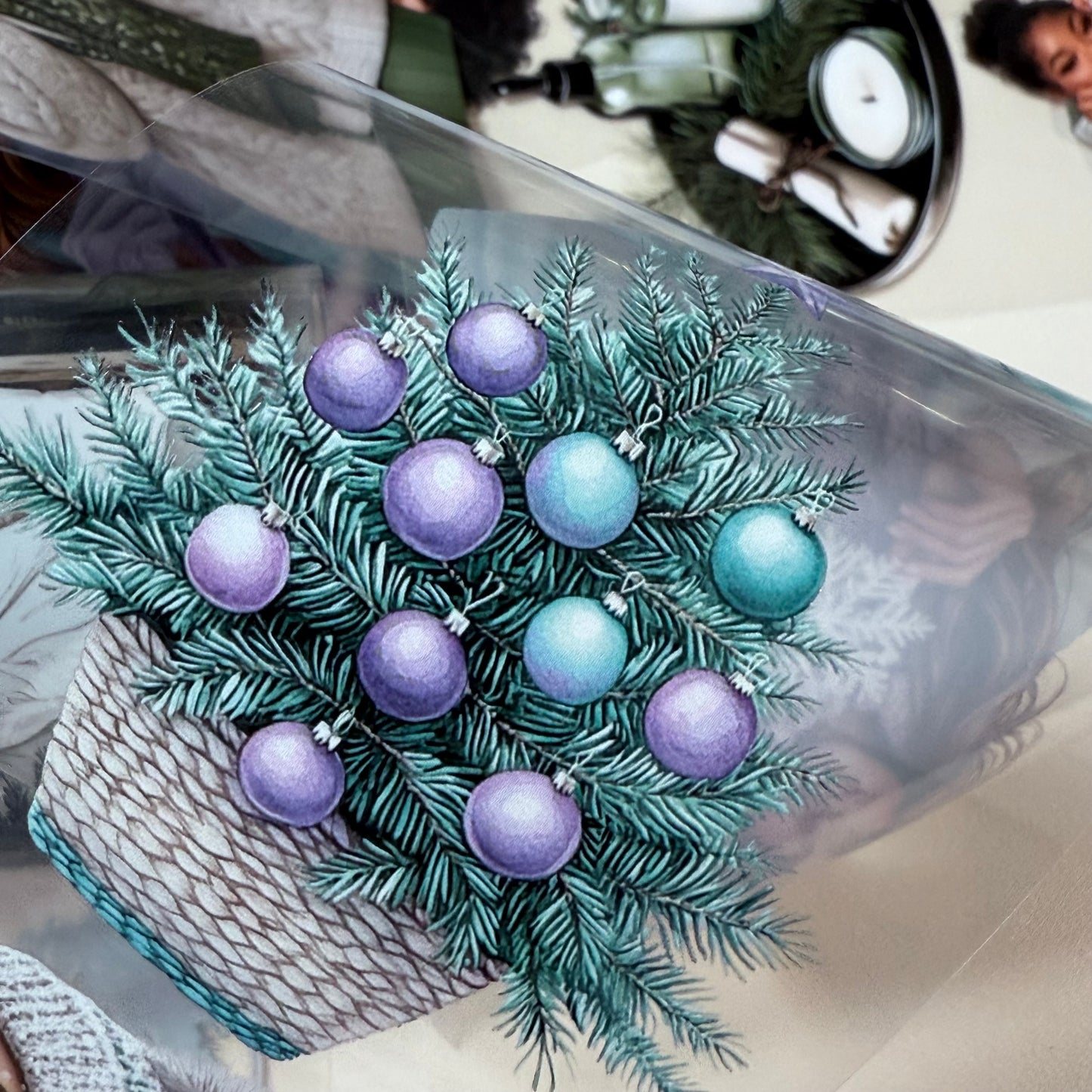 PET 3D raised Winter Evening and Winter Frost tape,one roll fashion, junk journal, scrapbooking,bullet journal, card making.