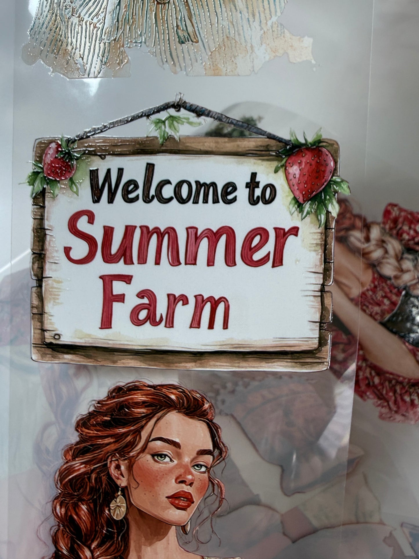 Boho coffee and Summer farm PET 3D raised tape