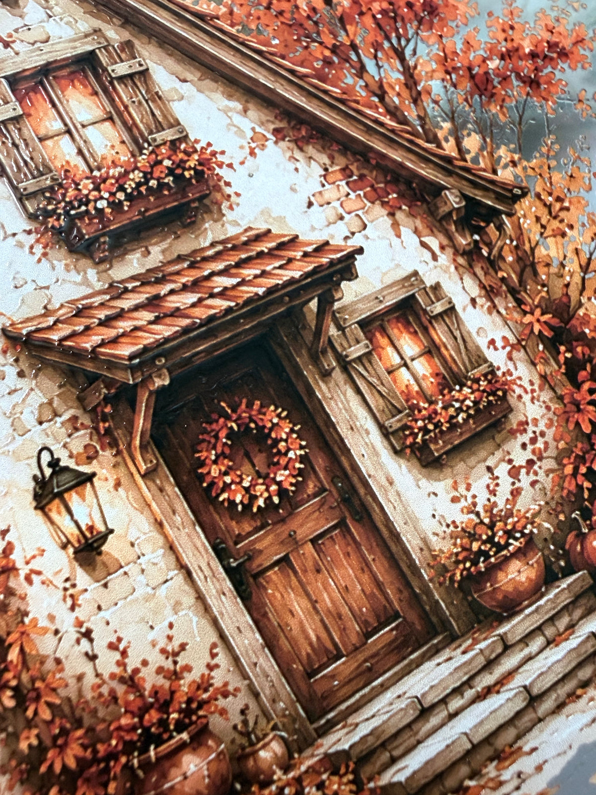 Forest and Amber autumn Landscape PET 3D raised tape.