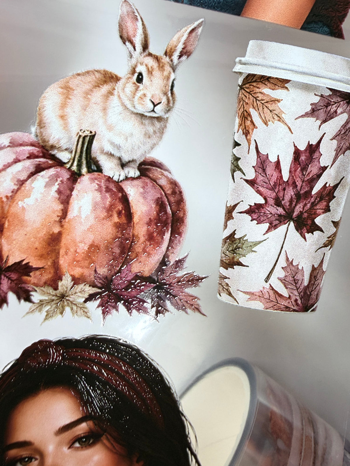 Cozy Book Café and Burgundy Autumn PET 3D raised tape