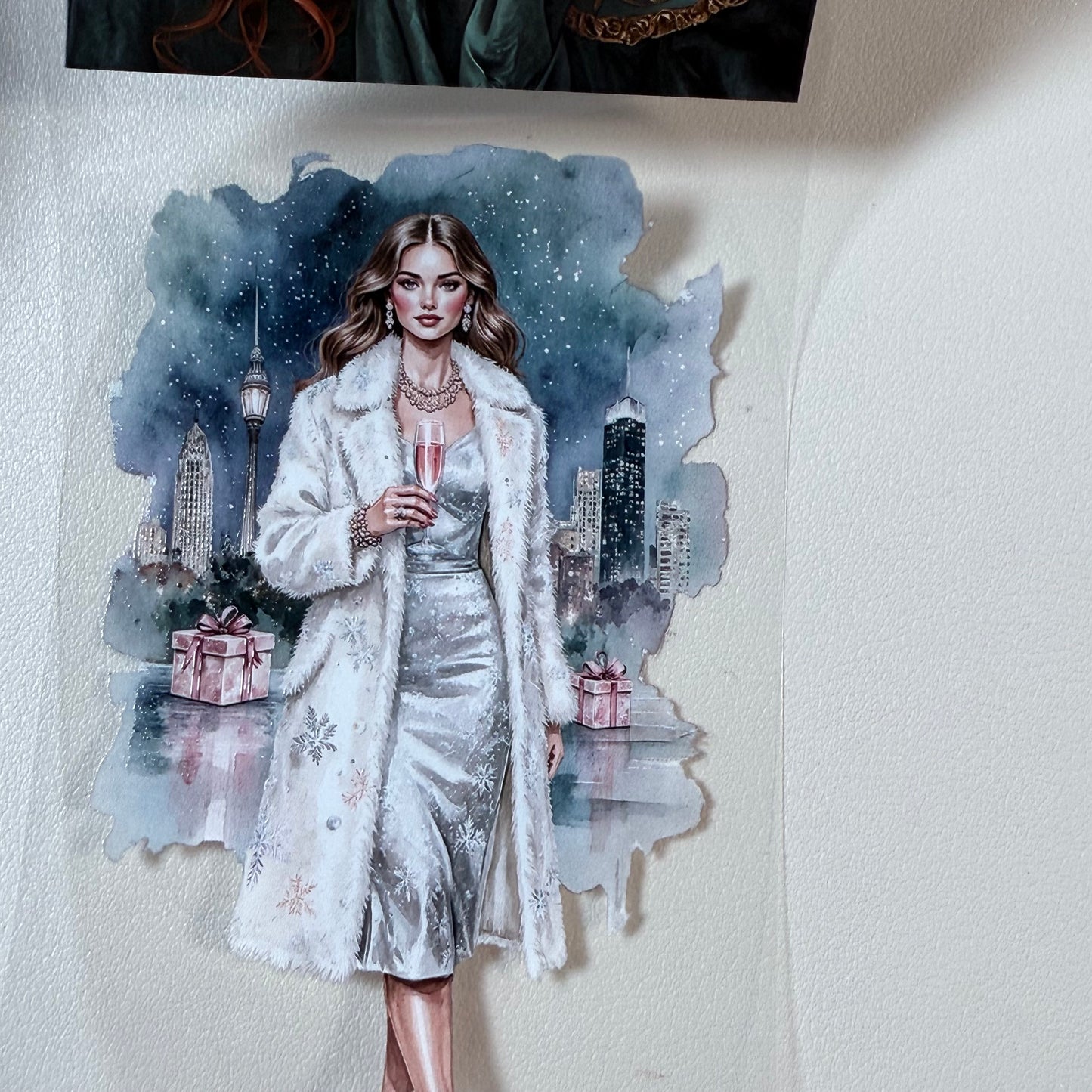 PET 3D raised Modern Christmas in the City and Festive Wonderland tape,one roll fashion, junk journal, scrapbooking,bullet journal, card making.