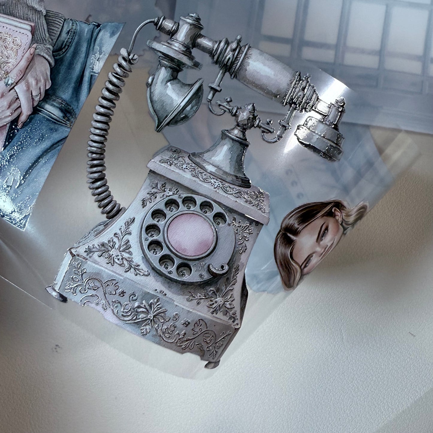 PET 3D raised Blush Noel Studio and Rustic Christmas tape,one roll fashion, junk journal, scrapbooking,bullet journal, card making.