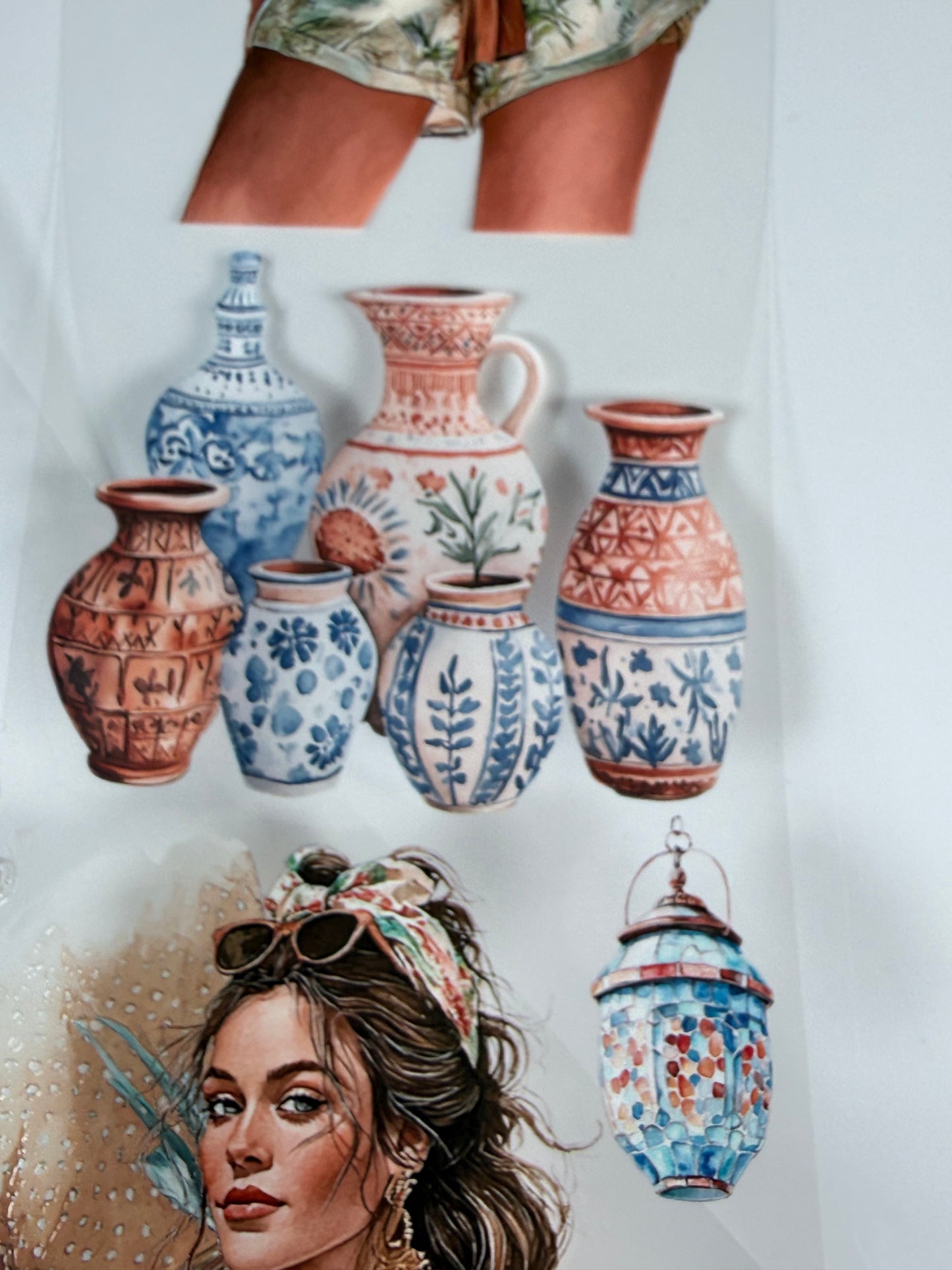 Mediterranean and Vintage tea party PET 3D raised tape