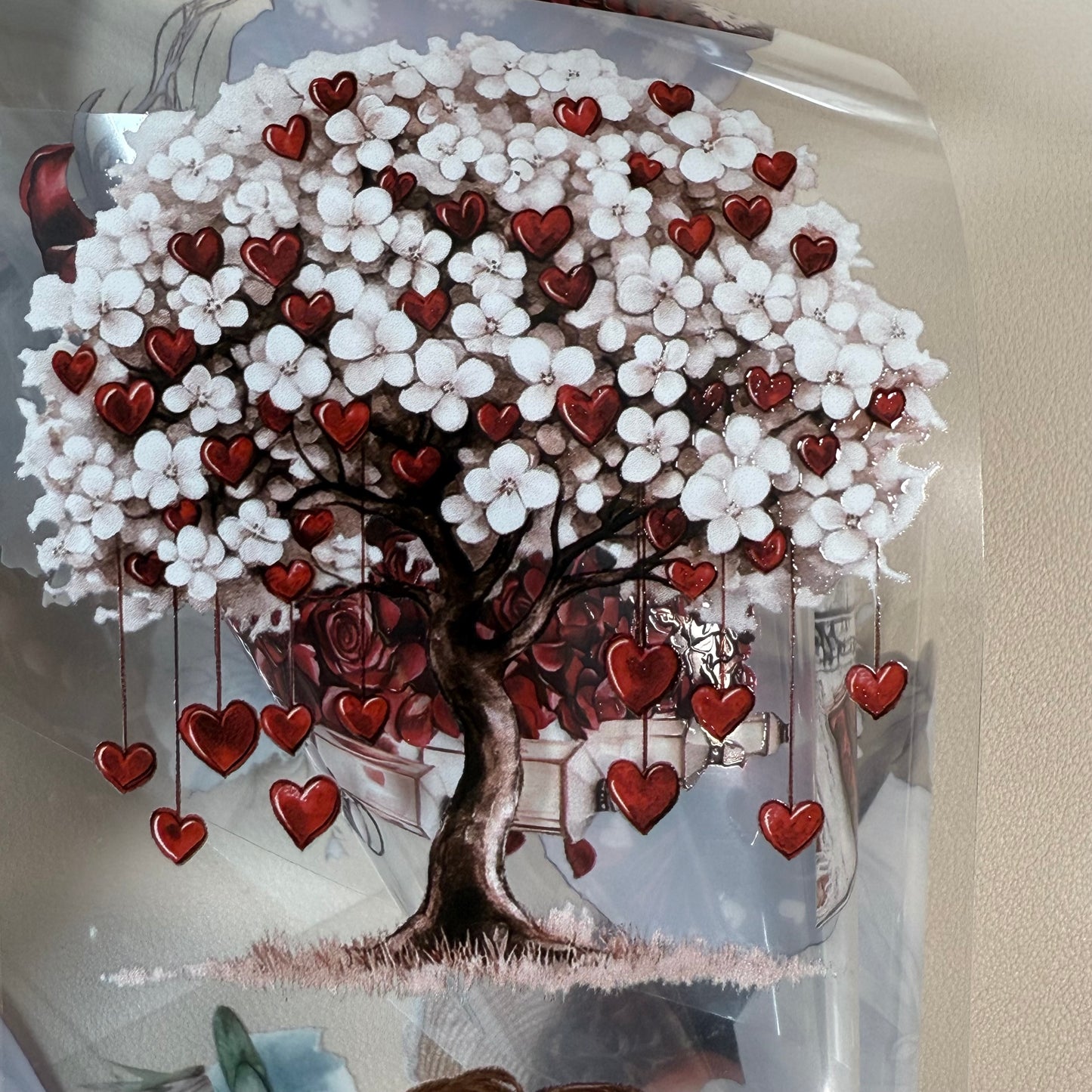 PET 3D raised Floral Drift and Deep Romance tape,one roll fashion, junk journal, scrapbooking,bullet journal, card making.