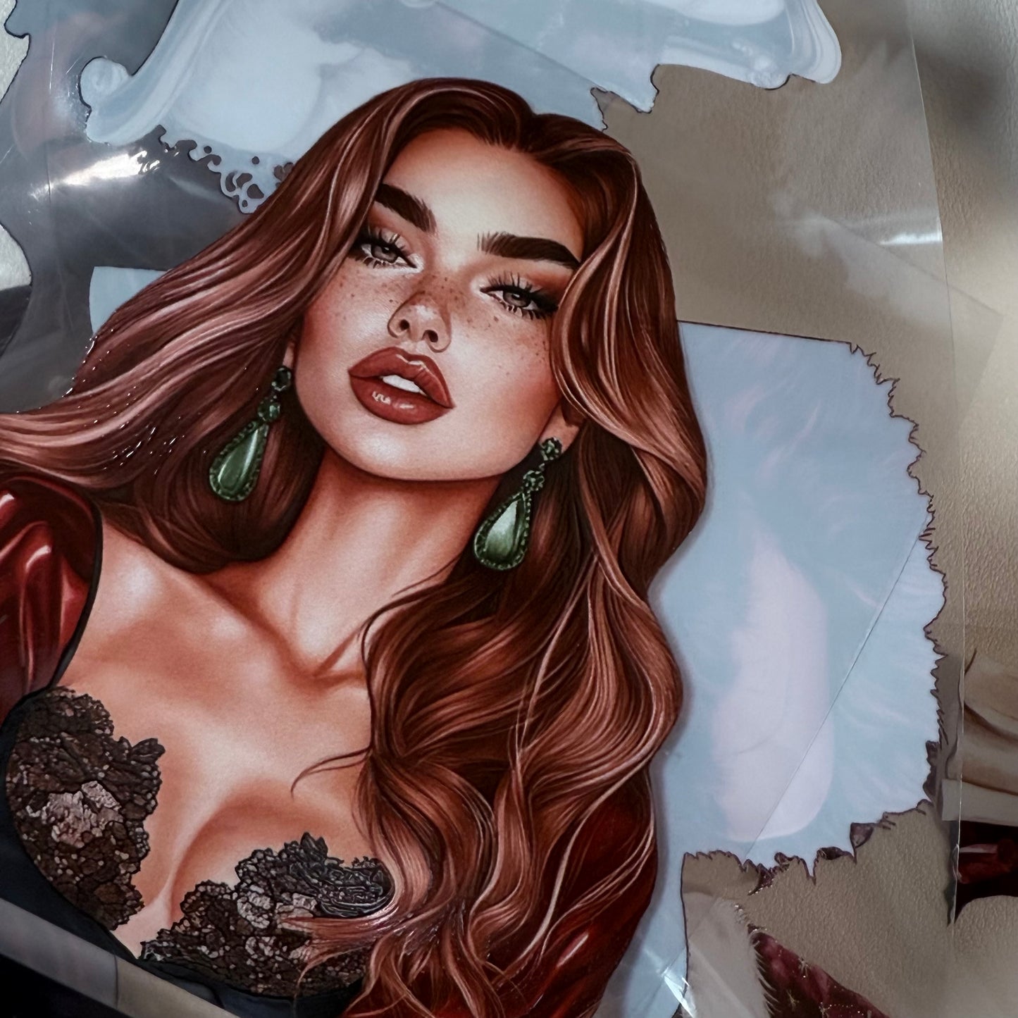 PET 3D raised Midnight Mistletoe and Holiday Magic tape,one roll fashion, junk journal, scrapbooking,bullet journal, card making.