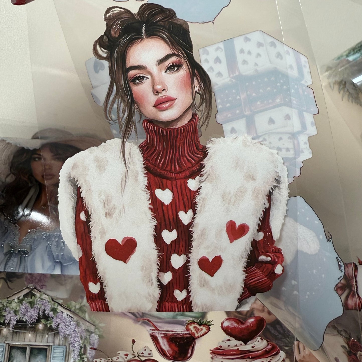 PET 3D raised Floral Drift and Deep Romance tape,one roll fashion, junk journal, scrapbooking,bullet journal, card making.