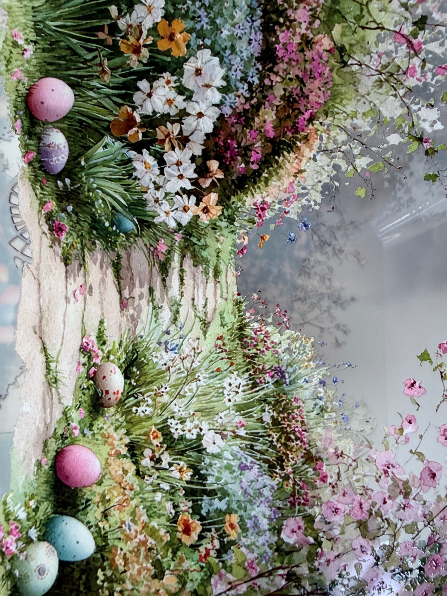 PET 3D raised Spring Landscape 5 tape,one roll fashion, junk journal, scrapbooking,bullet journal, card making.